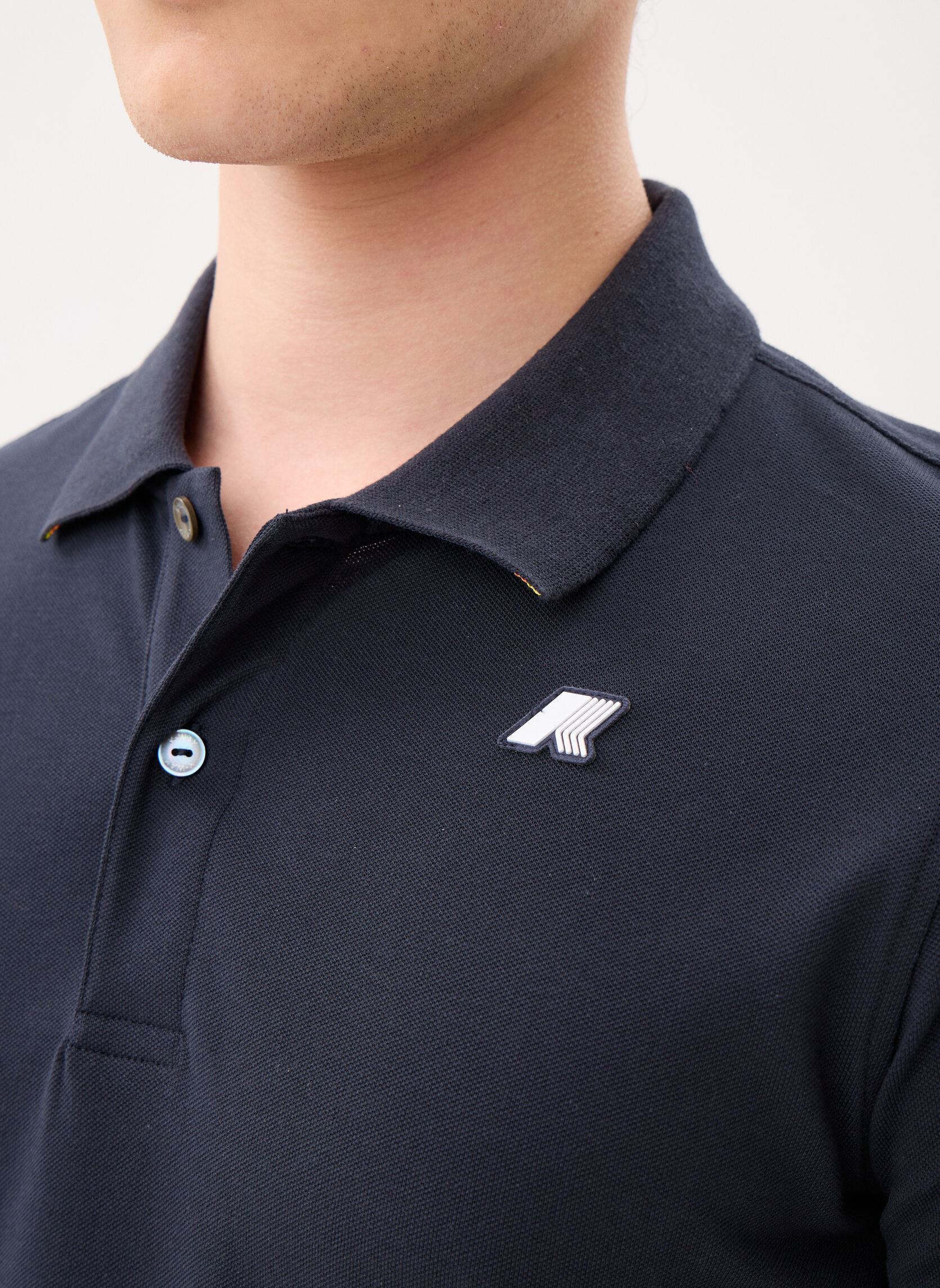 Kurzarm-Poloshirts Vincent Pique herren blau K-Way Kurzarm-Poloshirts Vincent Pique herren blau BLUE DEPTH