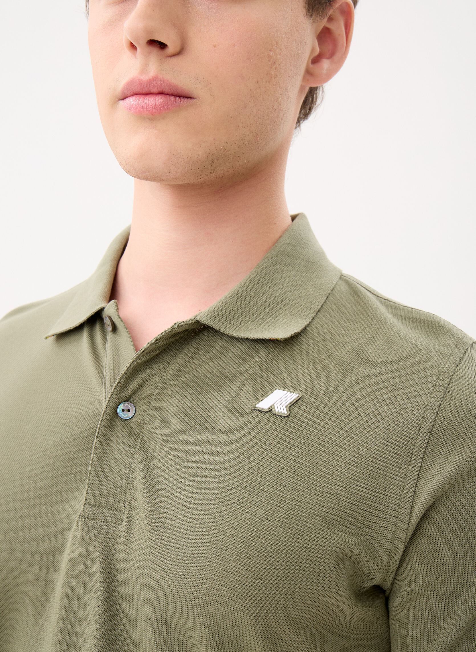 Polos manches courtes Vincent Pique homme vert K-Way Polos manches courtes Vincent Pique homme vert GREEN LICHEN