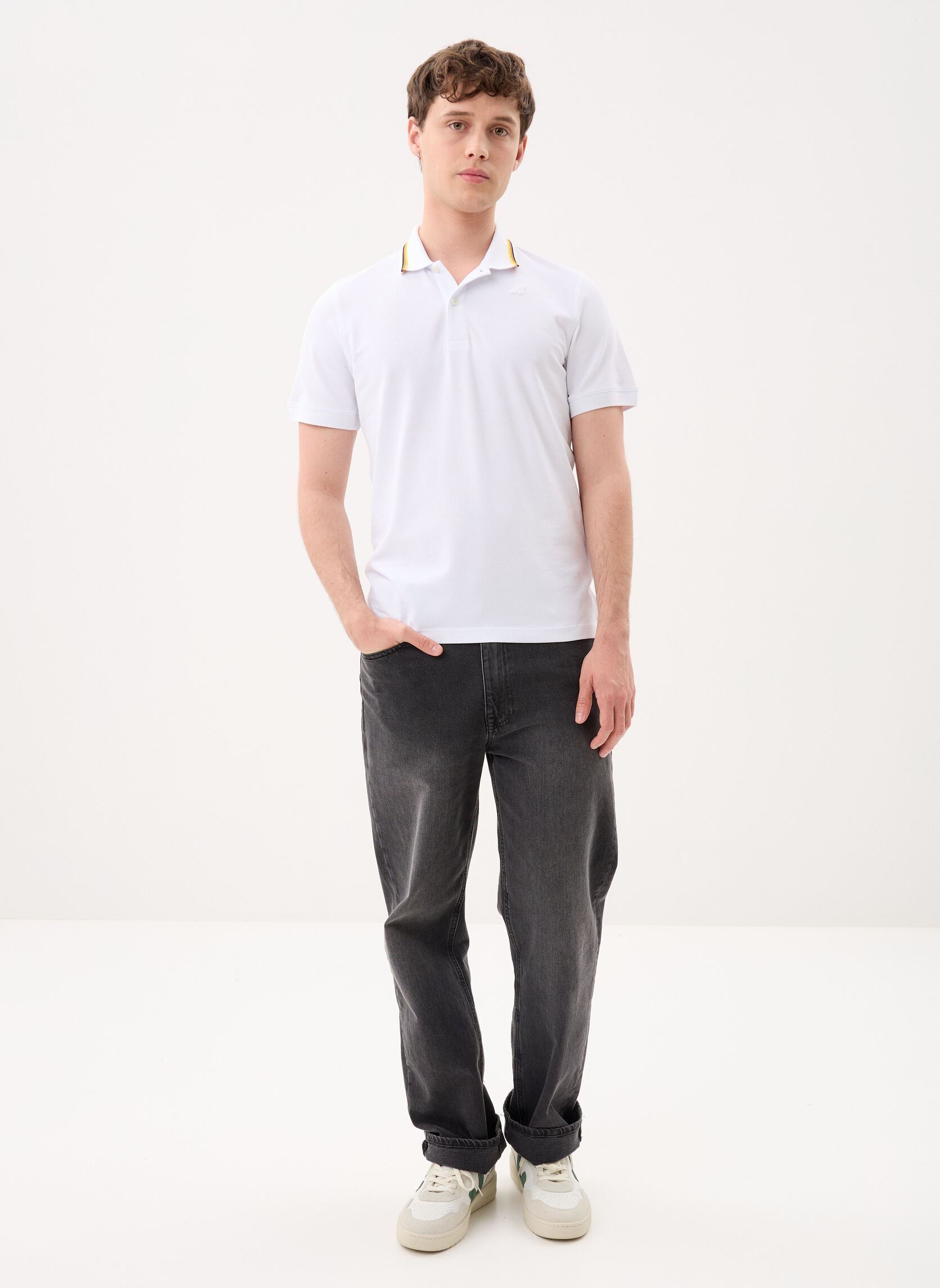 Polos manches courtes Jud Pique homme blanc K-Way Polos manches courtes Jud Pique homme blanc WHITE