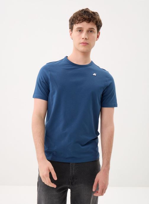 K-Way Kurzarm-T-Shirts Adame Light Stretch Jersey herren blau