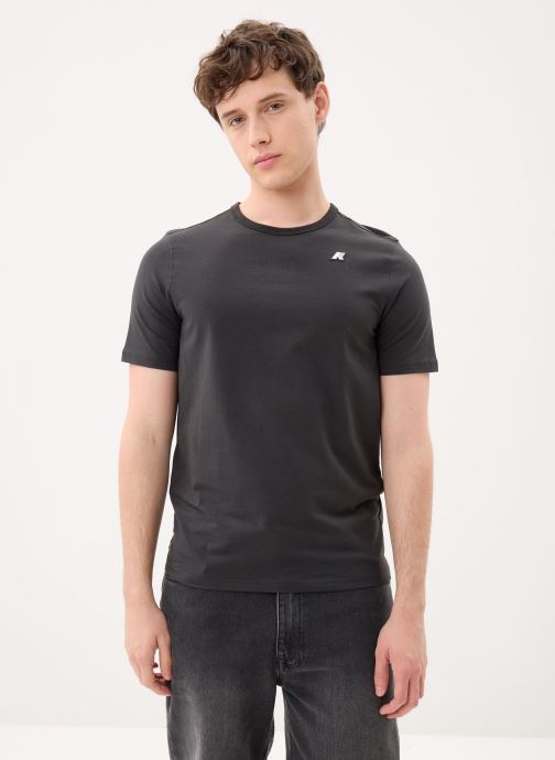 K-Way Kurzarm-T-Shirts Adame Light Stretch Jersey herren schwarz
