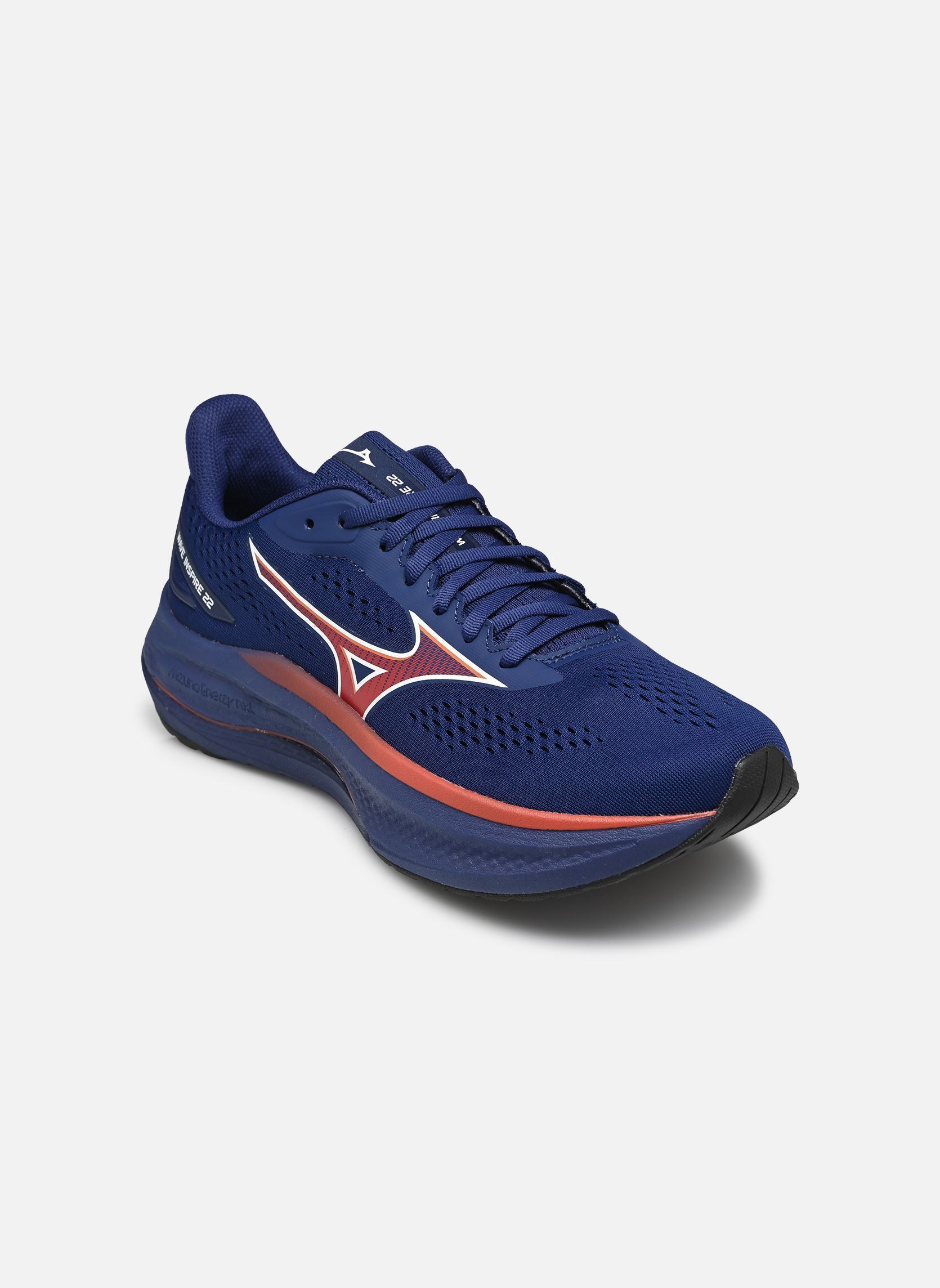 Sportschuhe WAVE INSPIRE 22 M herren blau Mizuno Sportschuhe WAVE INSPIRE 22 M herren blau BEACON BLUE/TOMATO PUREE/FIREC