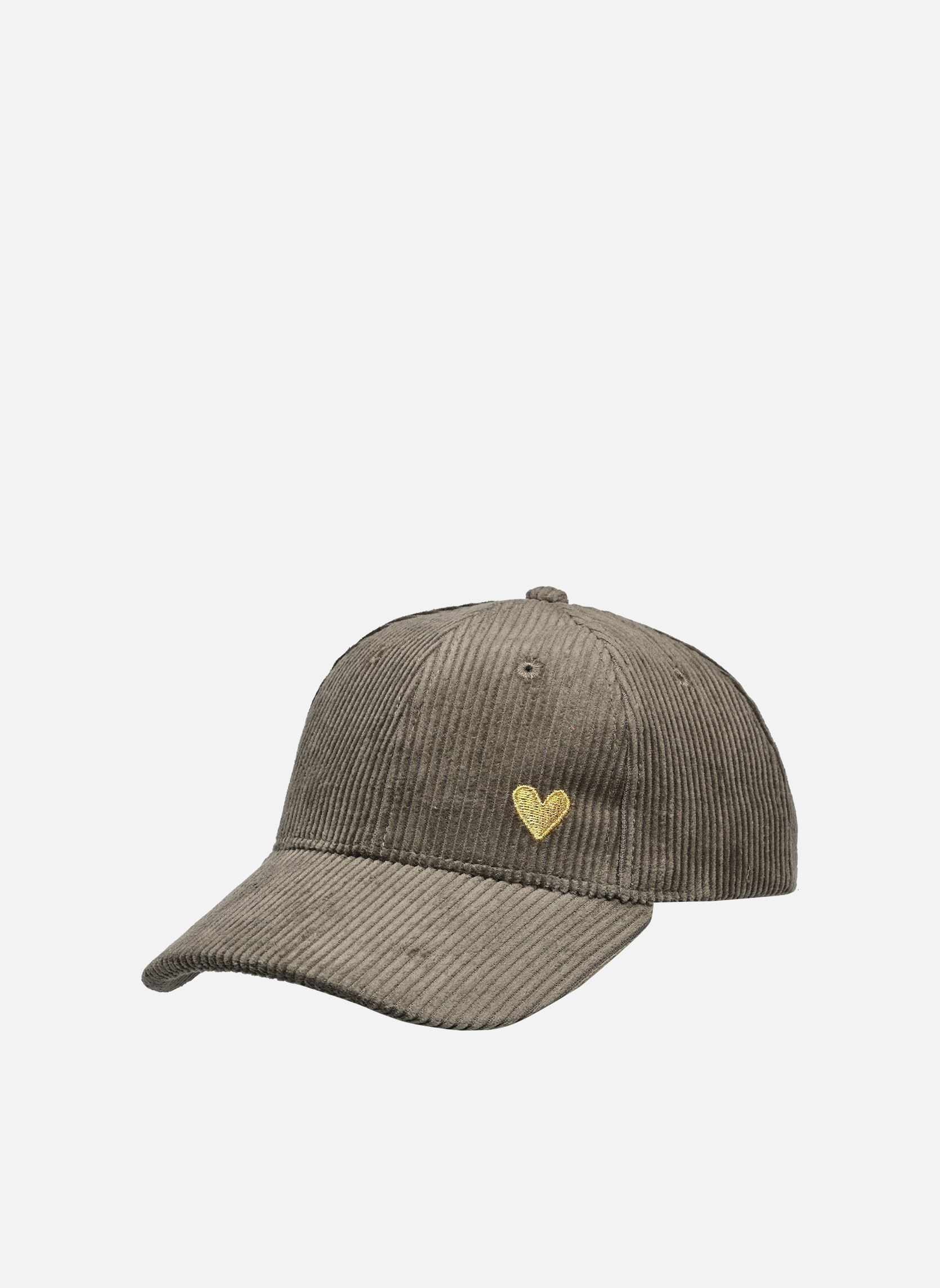Casquettes PCJENNY VELVET EMB. CAP D2D femme vert Pieces Casquettes PCJENNY VELVET EMB. CAP D2D femme vert FOREST NIGHT GOLD HEART EMB