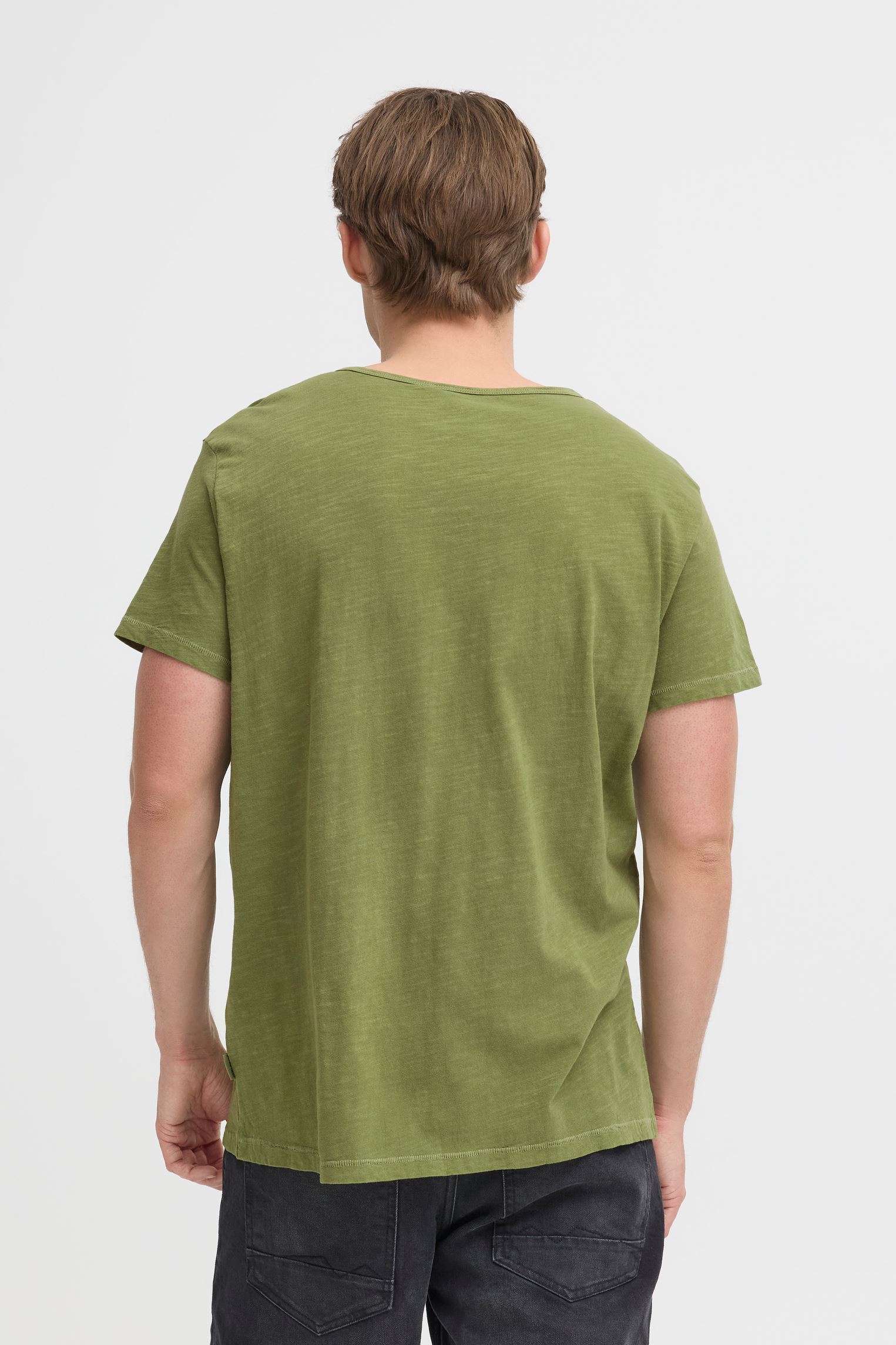 Tee-shirts Bhaston Split Neck Tee homme vert Blend Tee-shirts Bhaston Split Neck Tee homme vert OIL GREEN