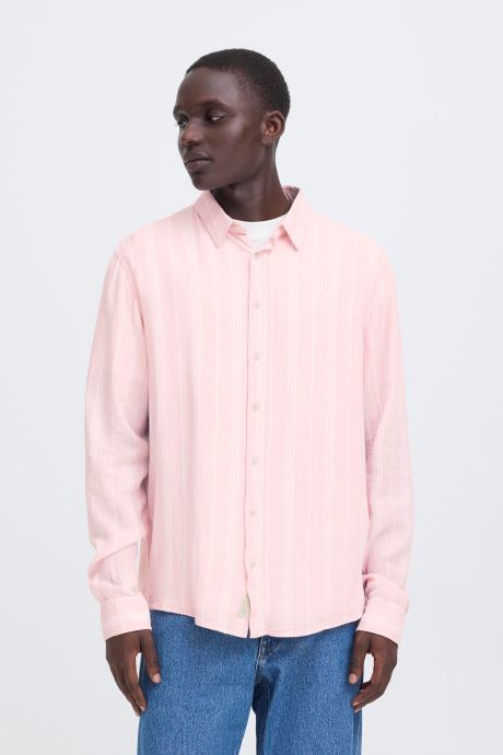 Blend Hemden Bhbobby Linen Stripe herren rosa