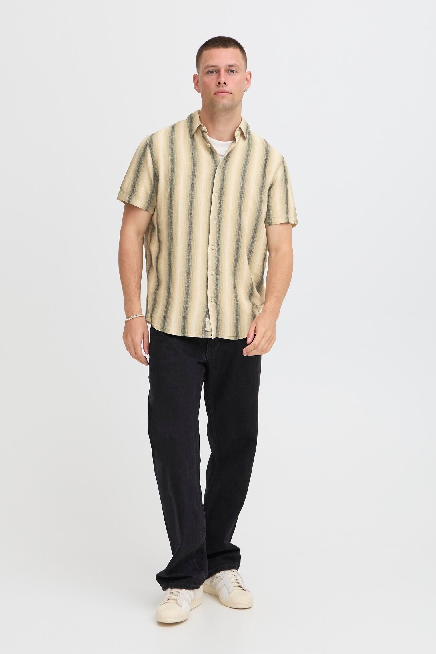 Chemises Bhbobby Linen Multi Stripe homme vert Blend Chemises Bhbobby Linen Multi Stripe homme vert Oil Green