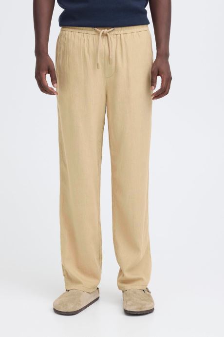Blend Pantalons droits Bhmalvin Linen Easy P homme marron