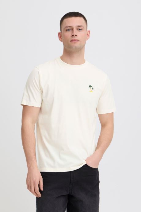 Blend T-shirts Bhkaan Emb S/S Tee heren wit