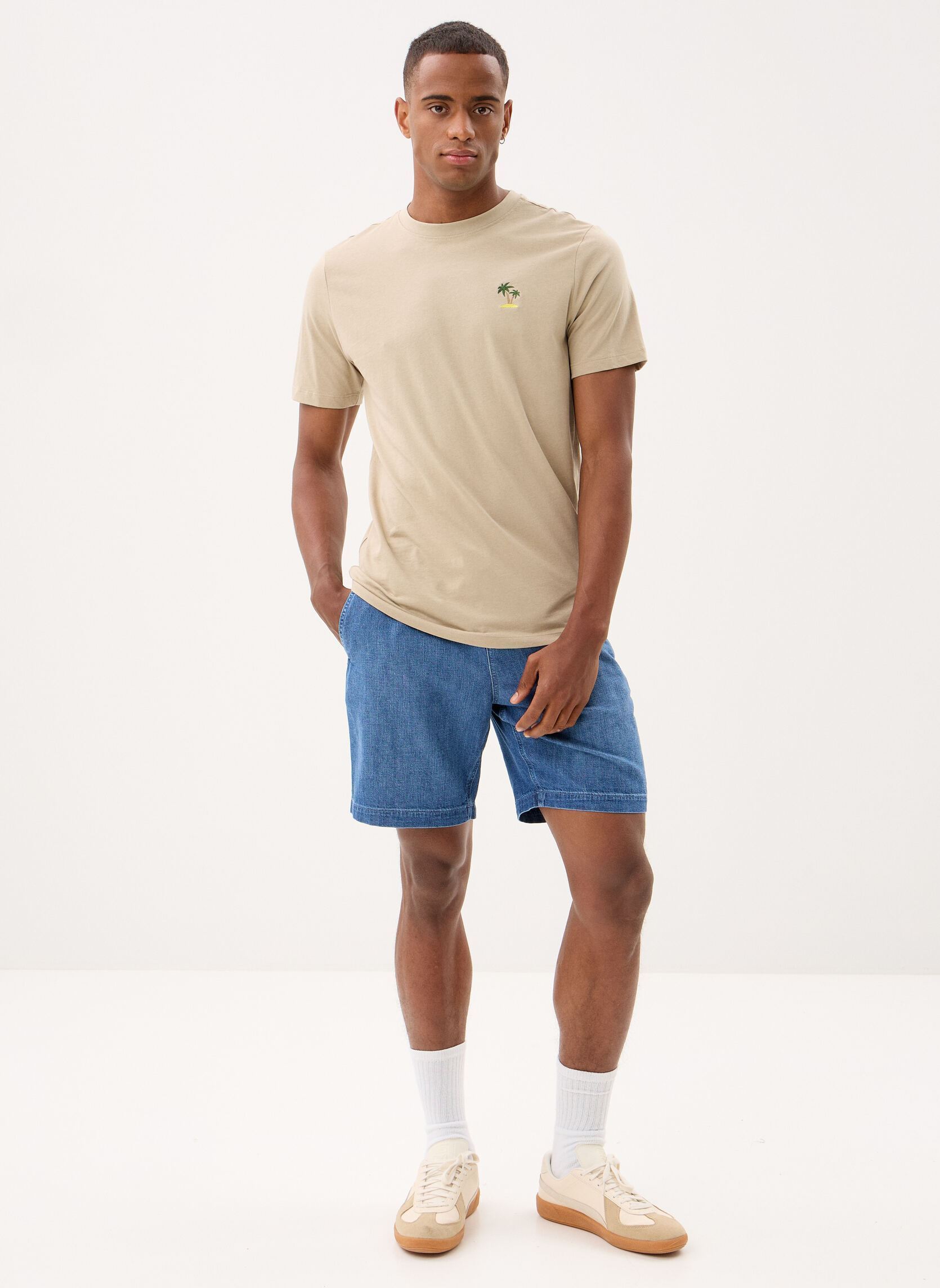 T-Shirts Bhkaan Emb S/S Tee herren braun Blend T-Shirts Bhkaan Emb S/S Tee herren braun CROCKERY