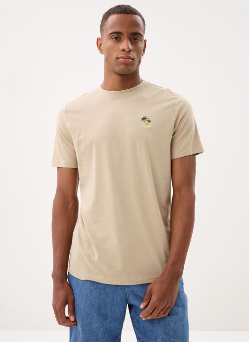 Blend T-shirts Bhkaan Emb S/S Tee heren bruin