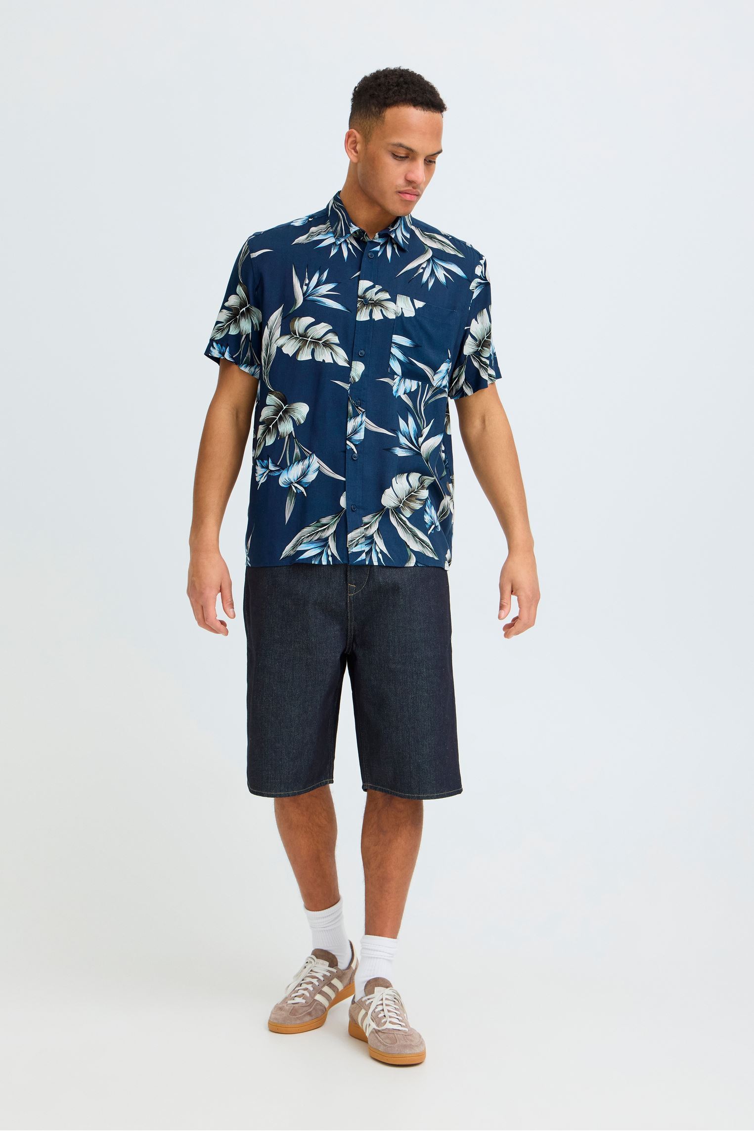 Chemises Bhamelo Shirt Print homme bleu Blend Chemises Bhamelo Shirt Print homme bleu Salute