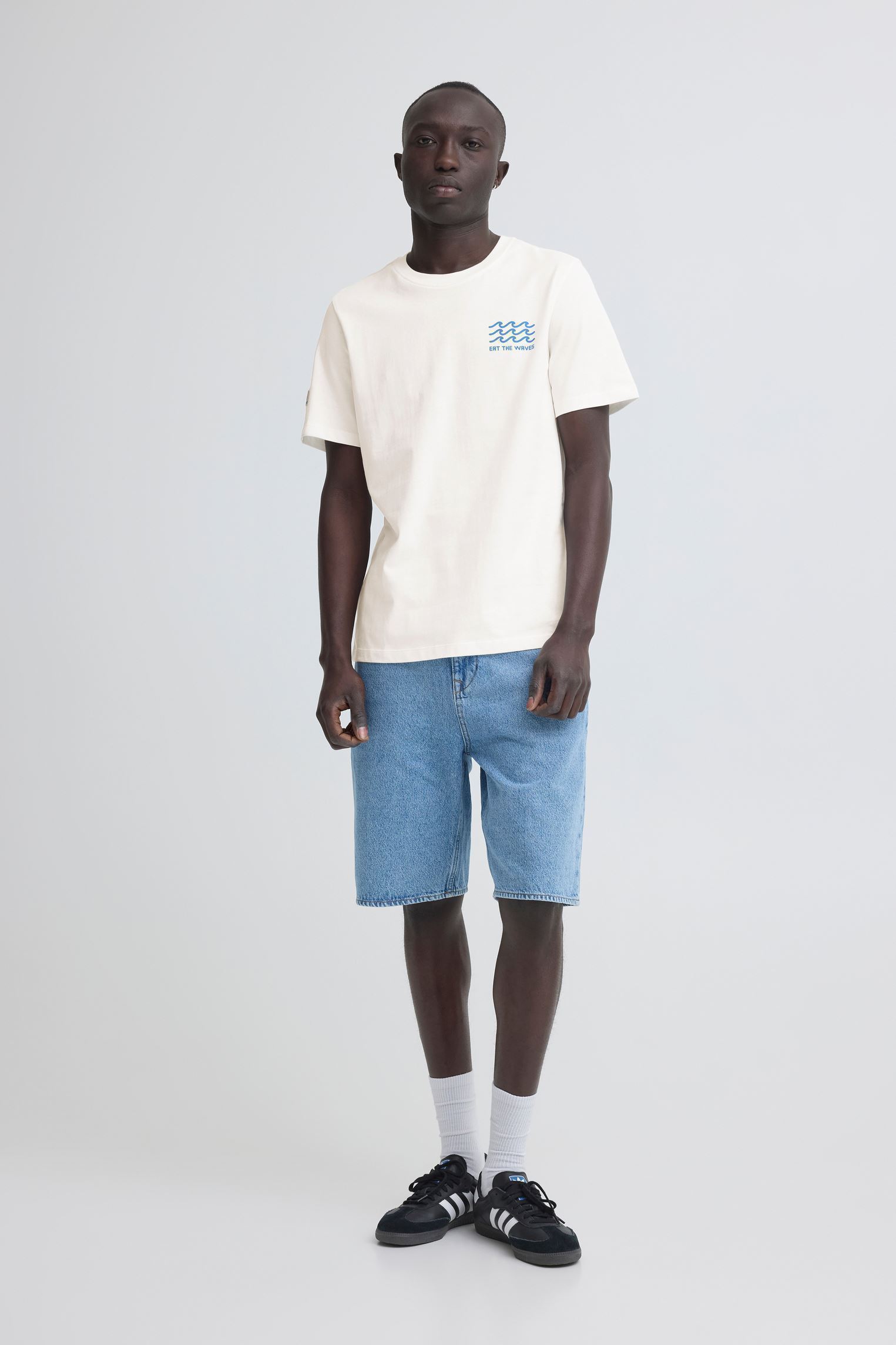 Tee-shirts Bhsun Island Tee homme blanc Blend Tee-shirts Bhsun Island Tee homme blanc Snow white
