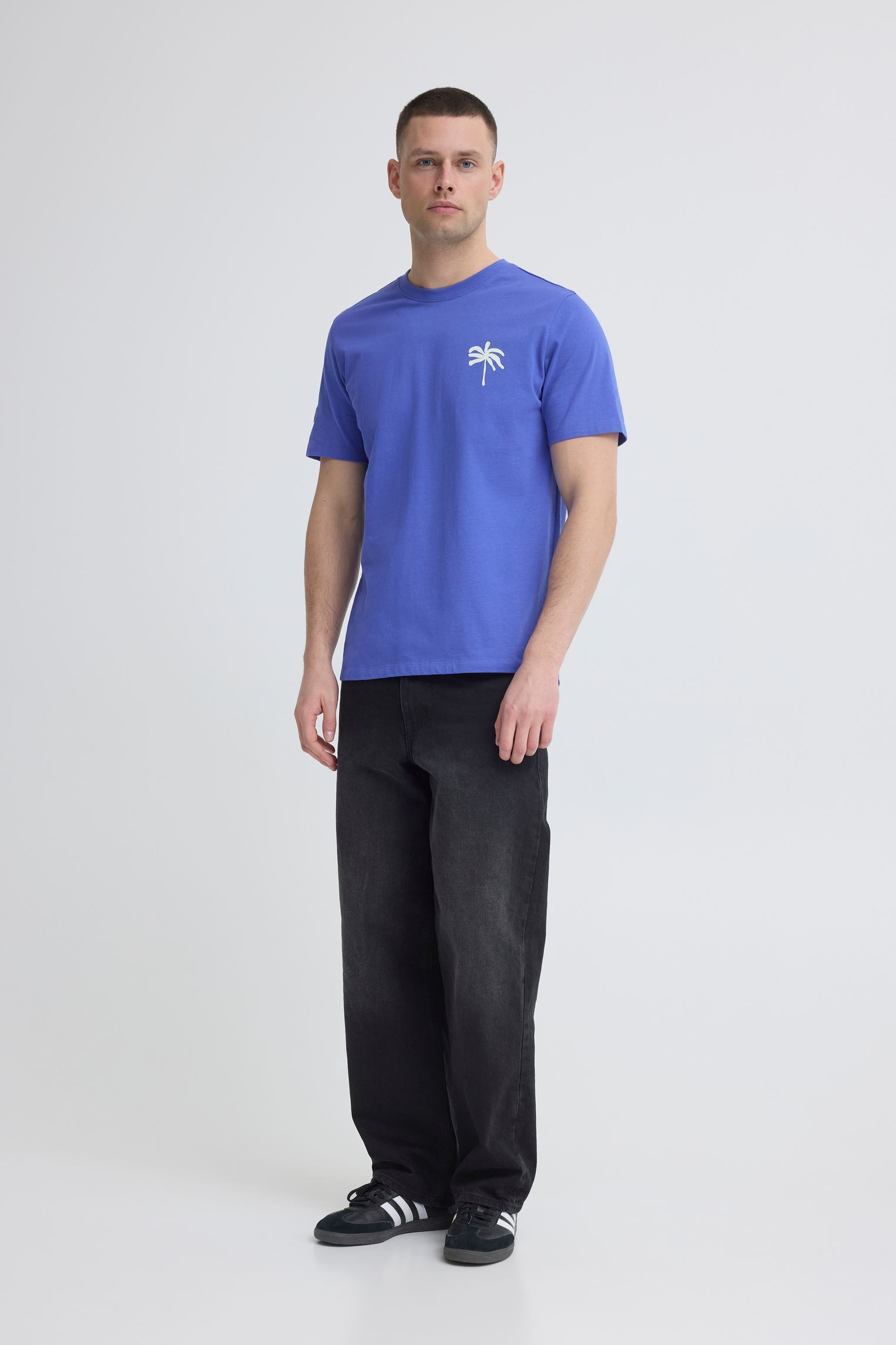 T-Shirts Bhsun Palms Tee herren blau Blend T-Shirts Bhsun Palms Tee herren blau Dazzling Blue