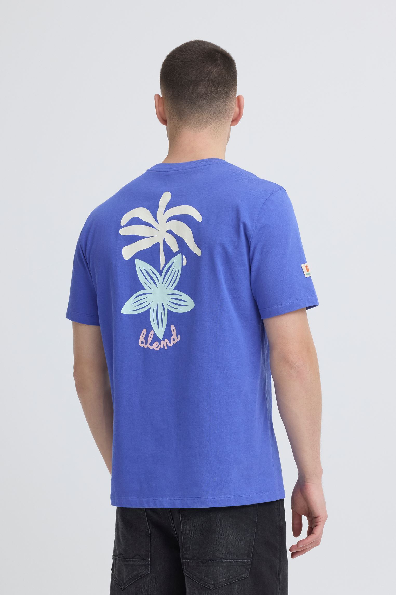T-Shirts Bhsun Palms Tee herren blau Blend T-Shirts Bhsun Palms Tee herren blau Dazzling Blue