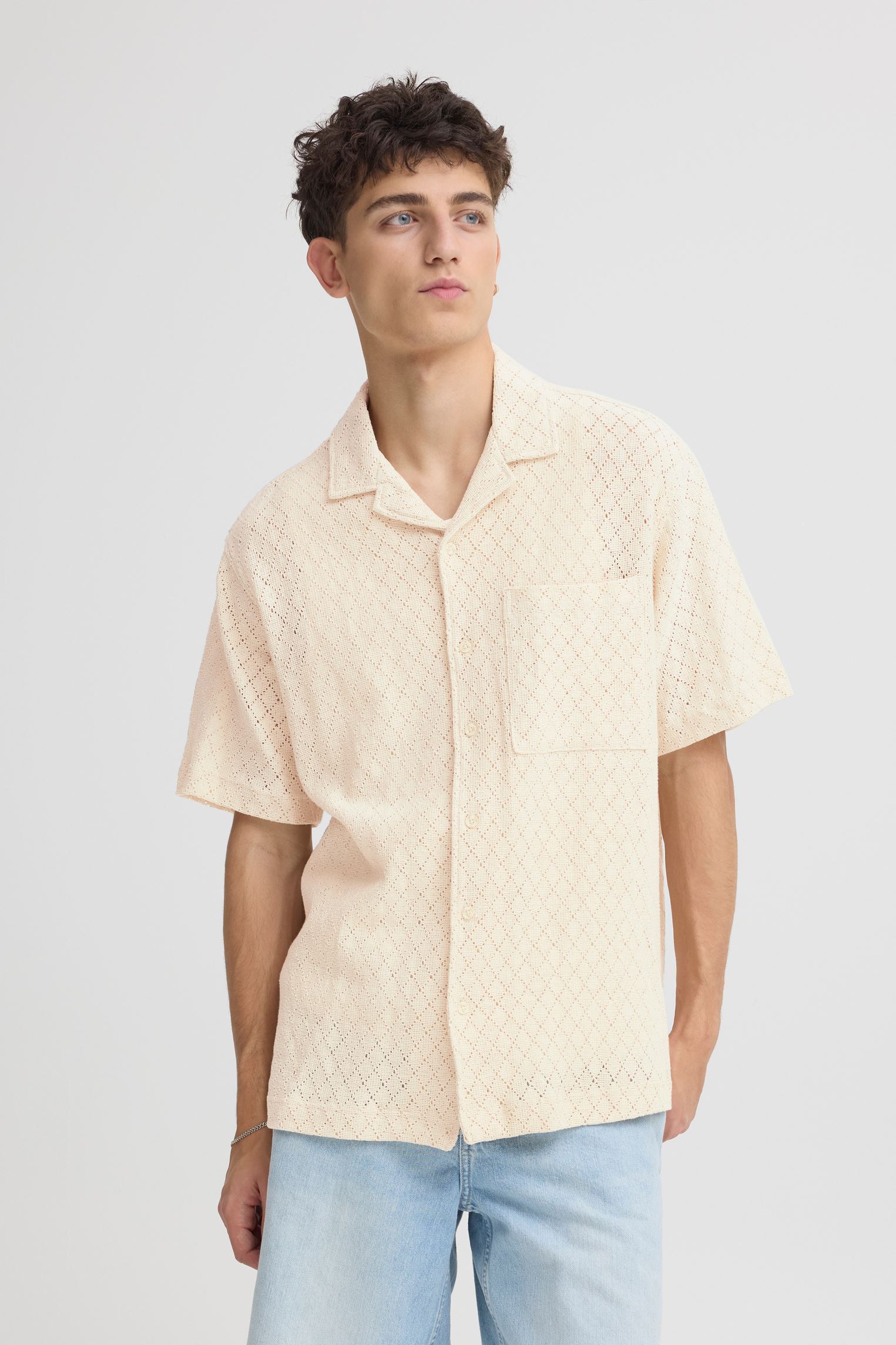 Hemden Sdteagan heren bruin SOLID Hemden Sdteagan heren bruin Oatmeal