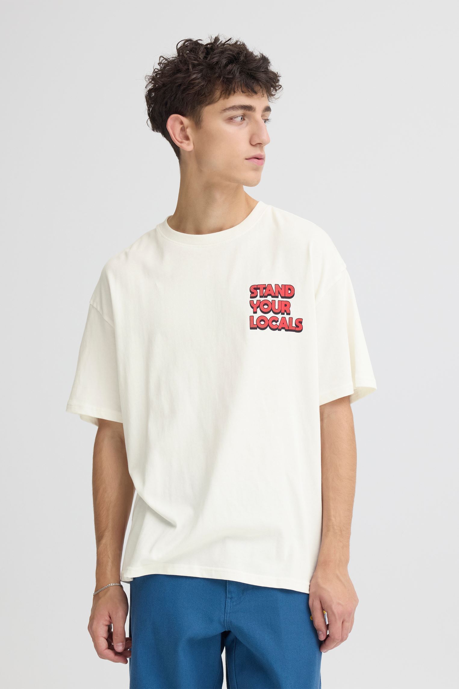 T-Shirts Sdbrooks Tee herren weiß SOLID T-Shirts Sdbrooks Tee herren weiß Off white