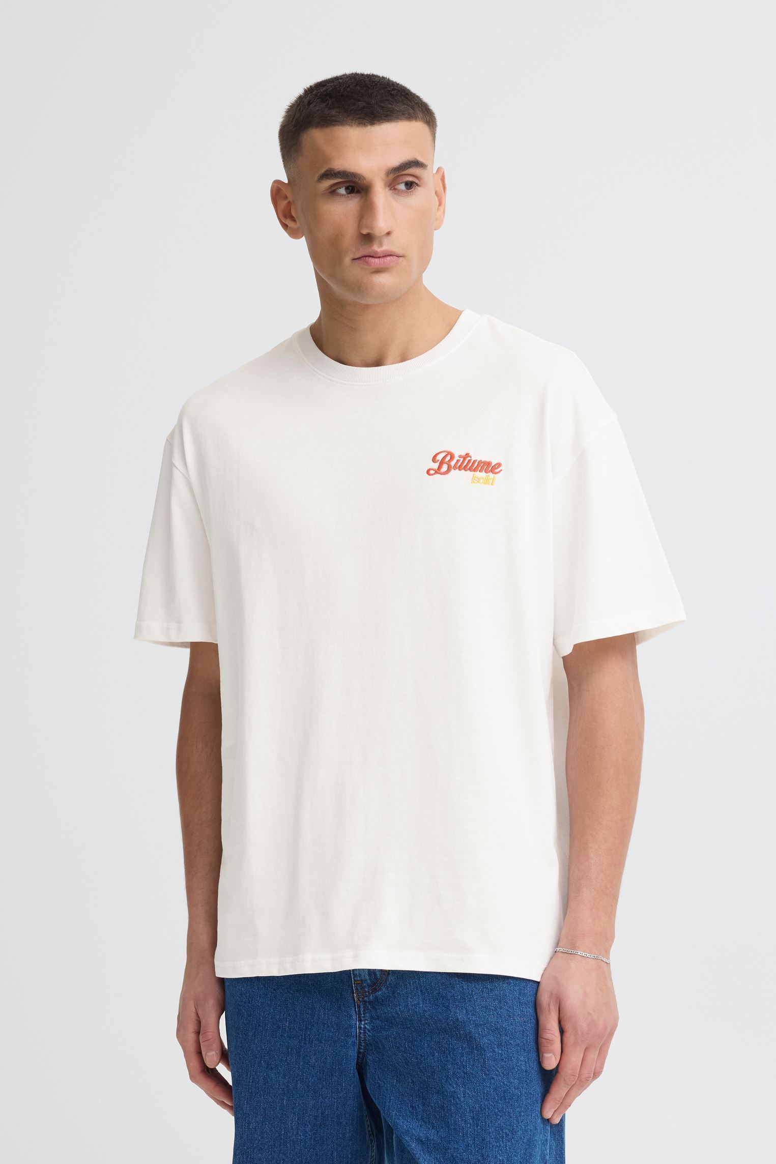 Kurzarm-T-Shirts Sdbrimmer herren weiß SOLID Kurzarm-T-Shirts Sdbrimmer herren weiß Off white