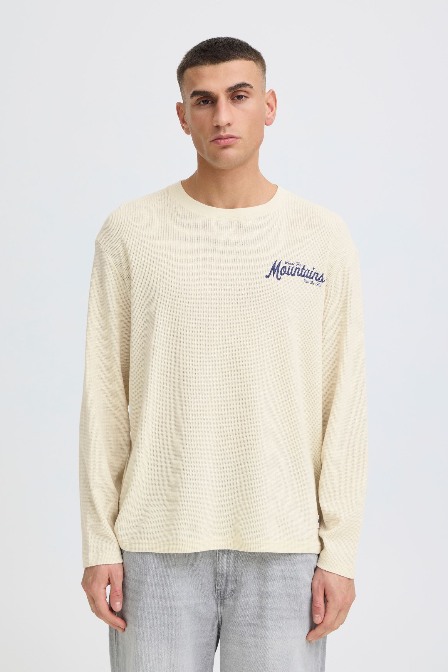 T-shirts Sdurton Ls heren wit SOLID T-shirts Sdurton Ls heren wit 130401 Oatmeal