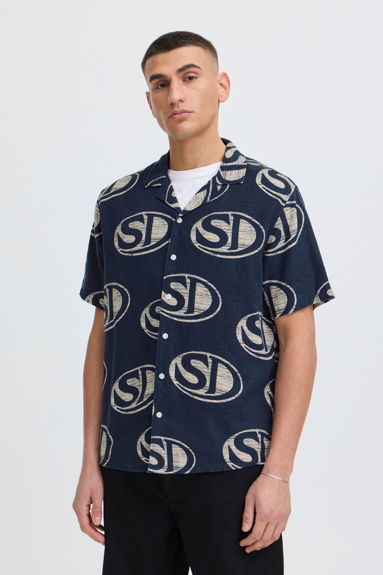 Hemden Sdute heren blauw SOLID Hemden Sdute heren blauw 193932 Naval Academy