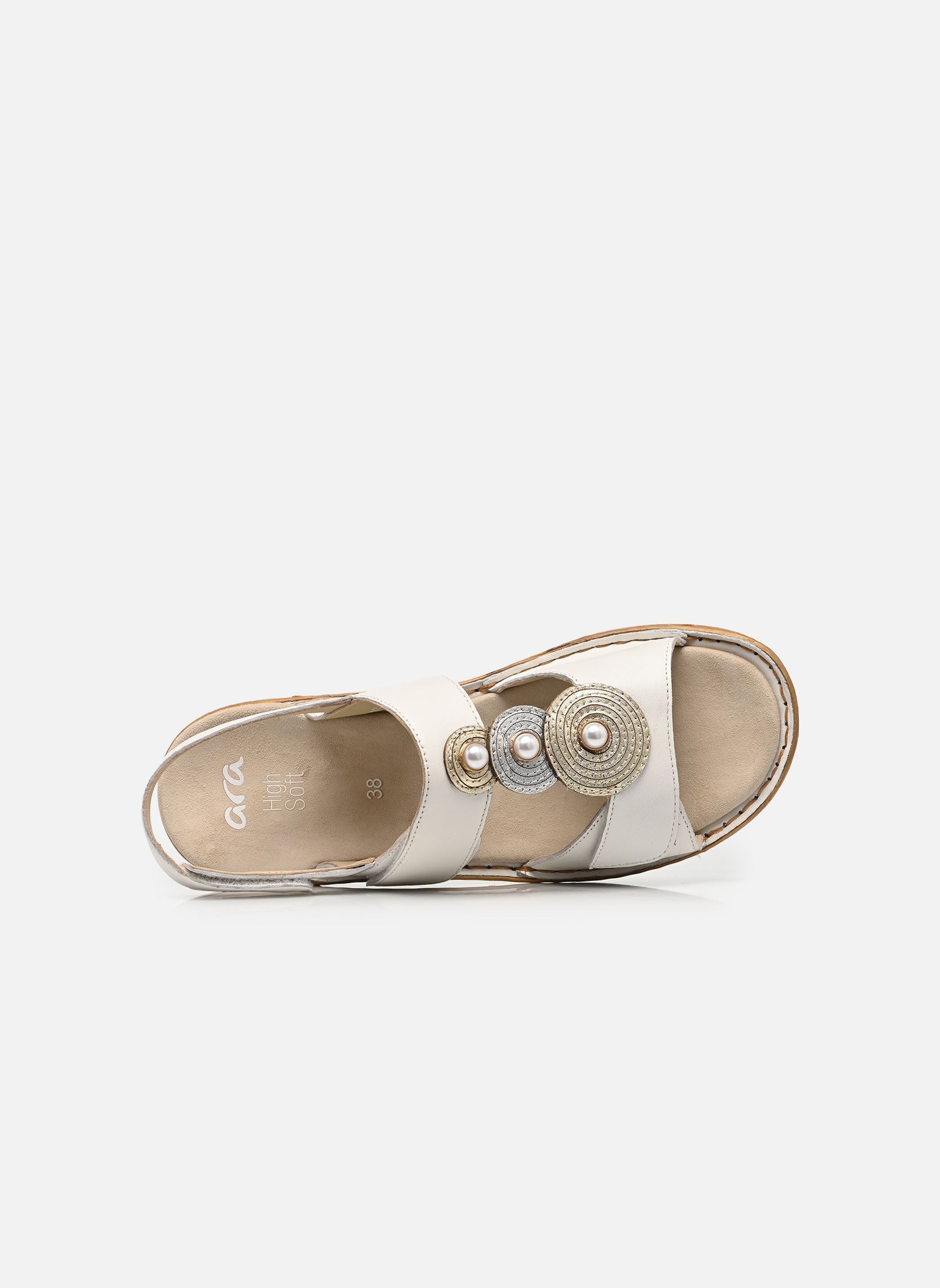 Flache Sandalen HAWAII 2.0 12-29014 damen weiß Ara Flache Sandalen HAWAII 2.0 12-29014 damen weiß Weiss,Platin,Silber