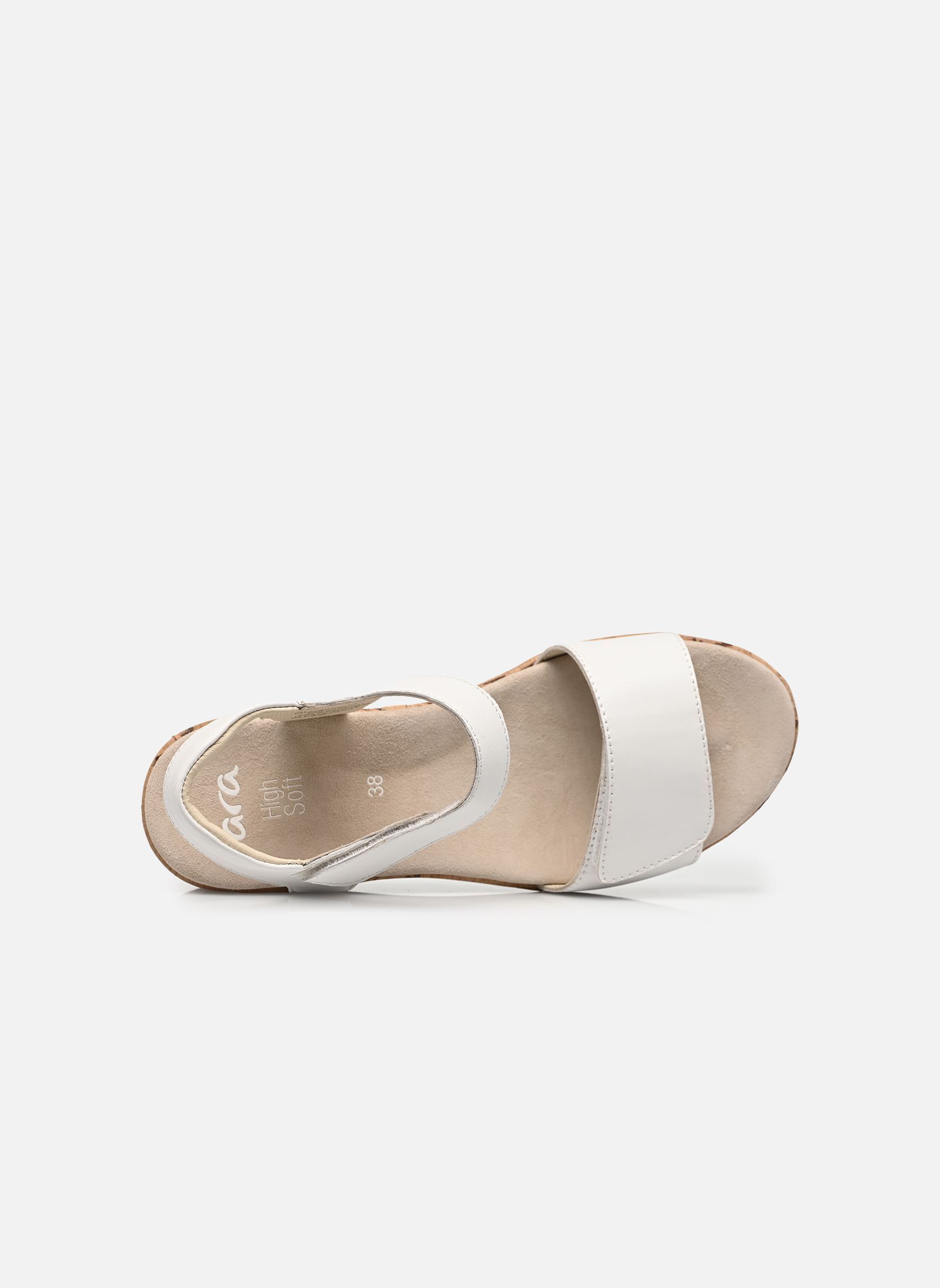 Keil- und Plateausandalen RIMINI-S 12-51502 damen weiß Ara Keil- und Plateausandalen RIMINI-S 12-51502 damen weiß Weiss,Natur