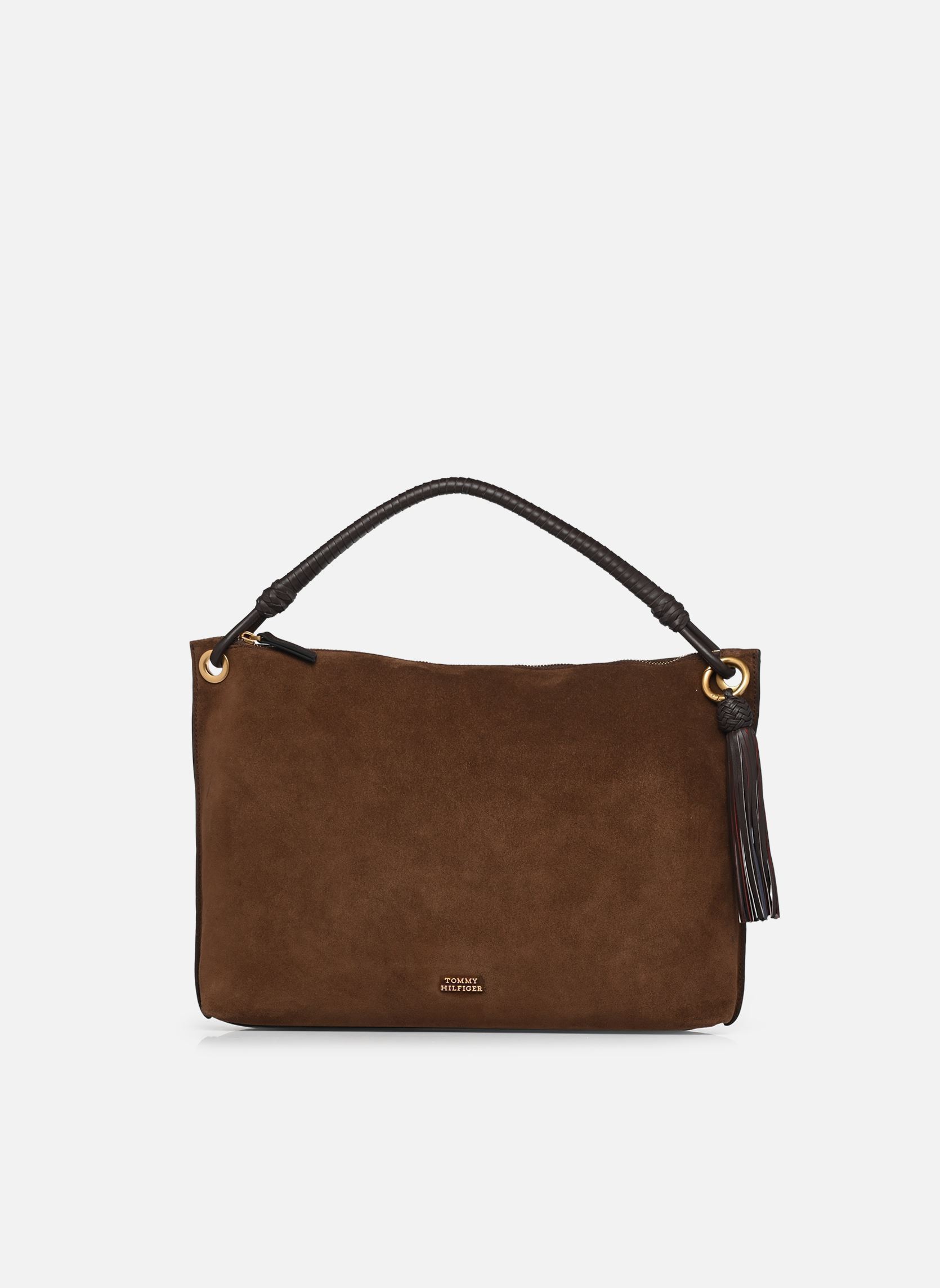 Umhängetaschen TH STATEMENT LEATHER BAG SUEDE damen braun Tommy Hilfiger Umhängetaschen TH STATEMENT LEATHER BAG SUEDE damen braun Rich Walnut