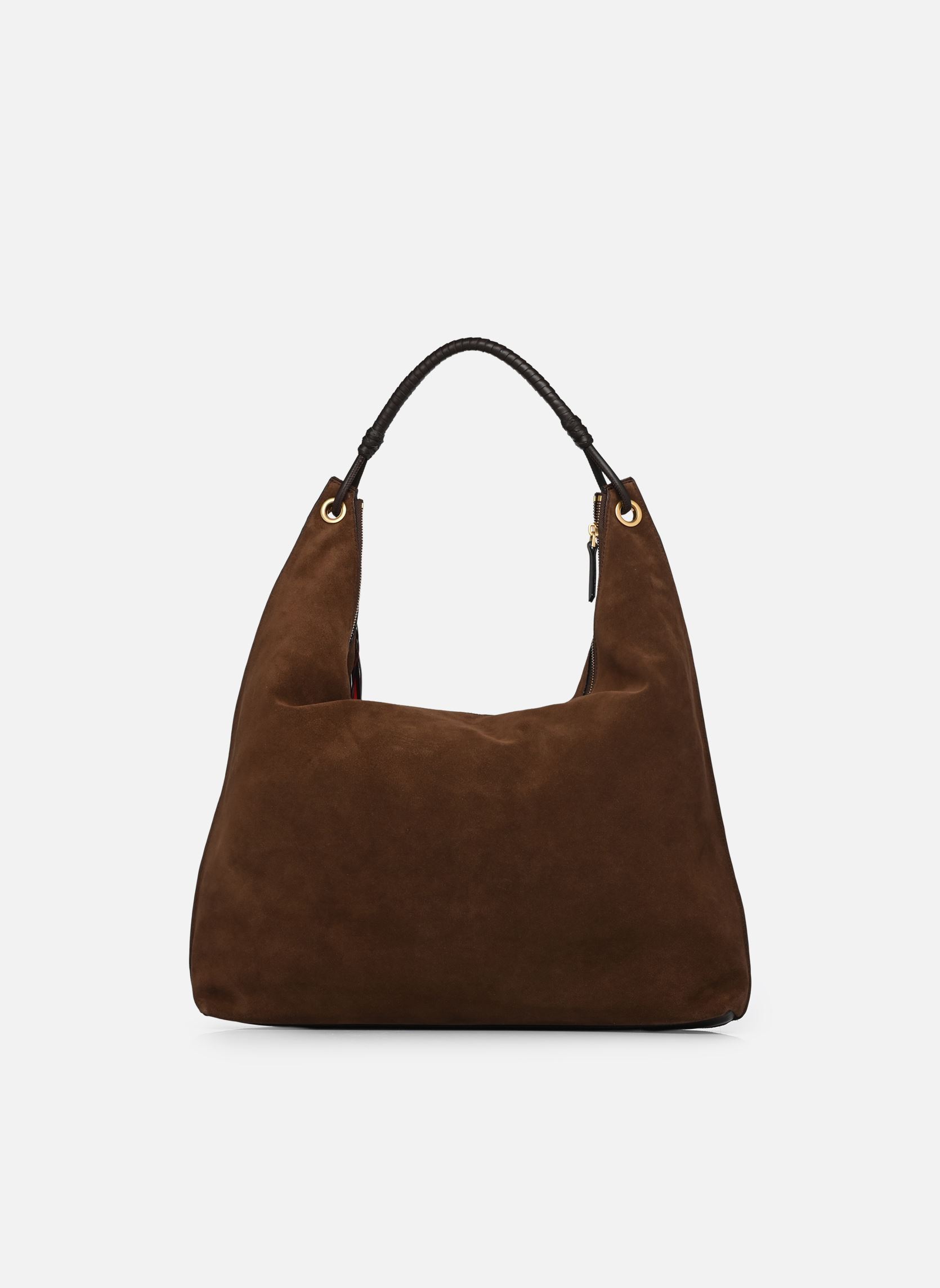 Umhängetaschen TH STATEMENT LEATHER HOBO SUEDE damen braun Tommy Hilfiger Umhängetaschen TH STATEMENT LEATHER HOBO SUEDE damen braun Rich Walnut
