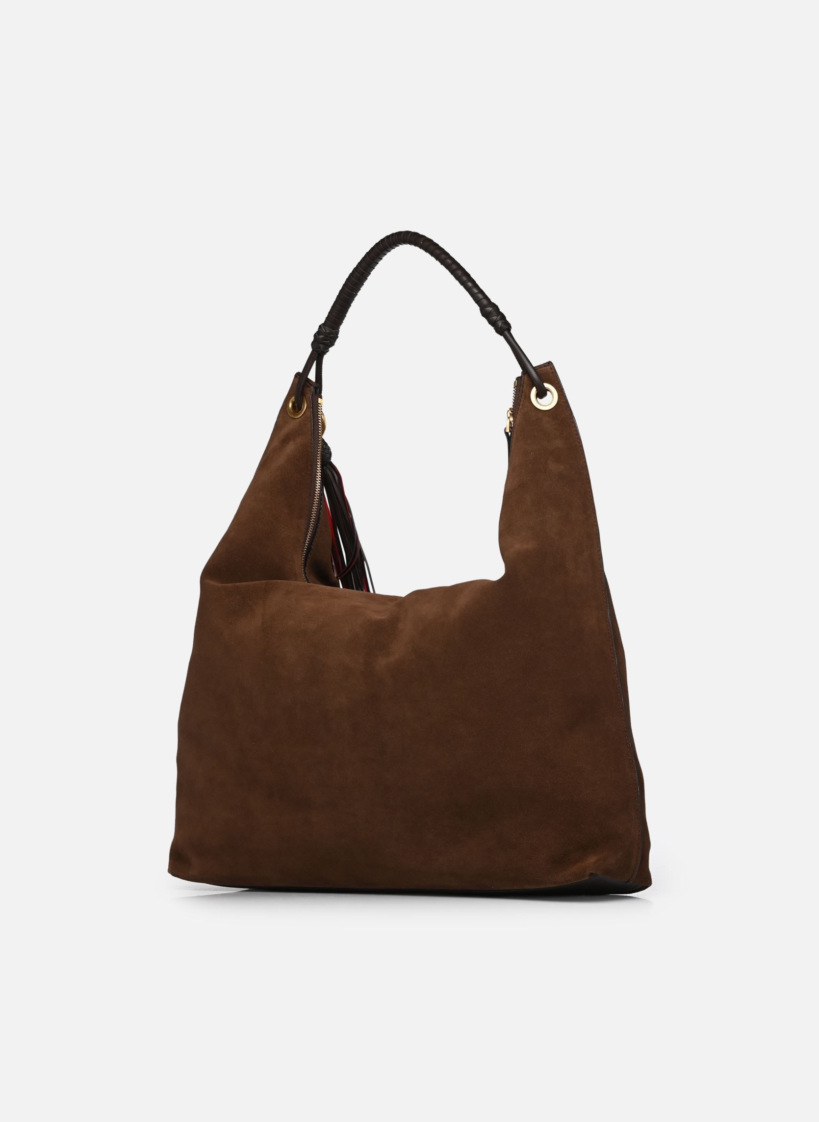 Umhängetaschen TH STATEMENT LEATHER HOBO SUEDE damen braun Tommy Hilfiger Umhängetaschen TH STATEMENT LEATHER HOBO SUEDE damen braun Rich Walnut