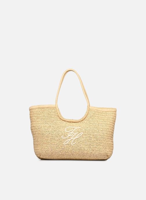 Tommy Hilfiger Cabas TH ELEVATED SUMMER TOTE RAFFIA femme beige