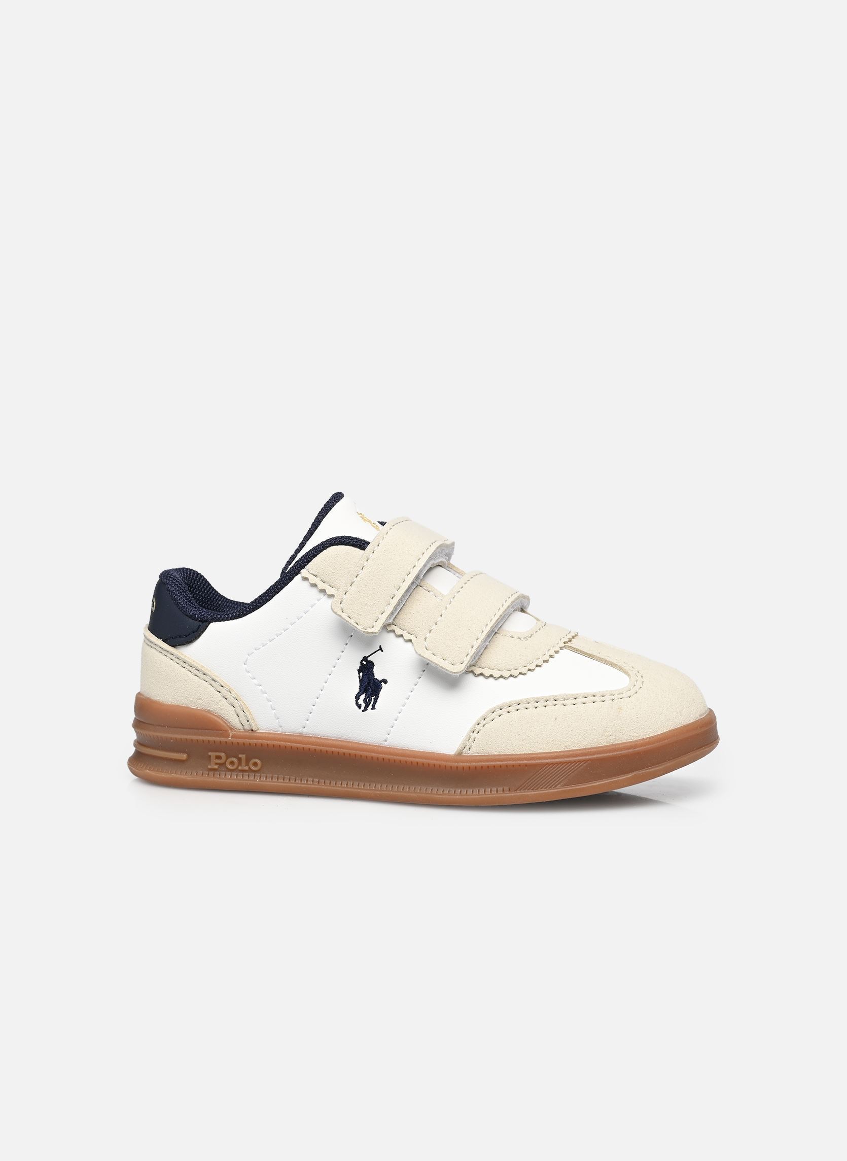 Baskets basses Hollis Ez garçon blanc Polo Ralph Lauren Baskets basses Hollis Ez garçon blanc PAPER WHITE SMOOTH/GREY MICRO/