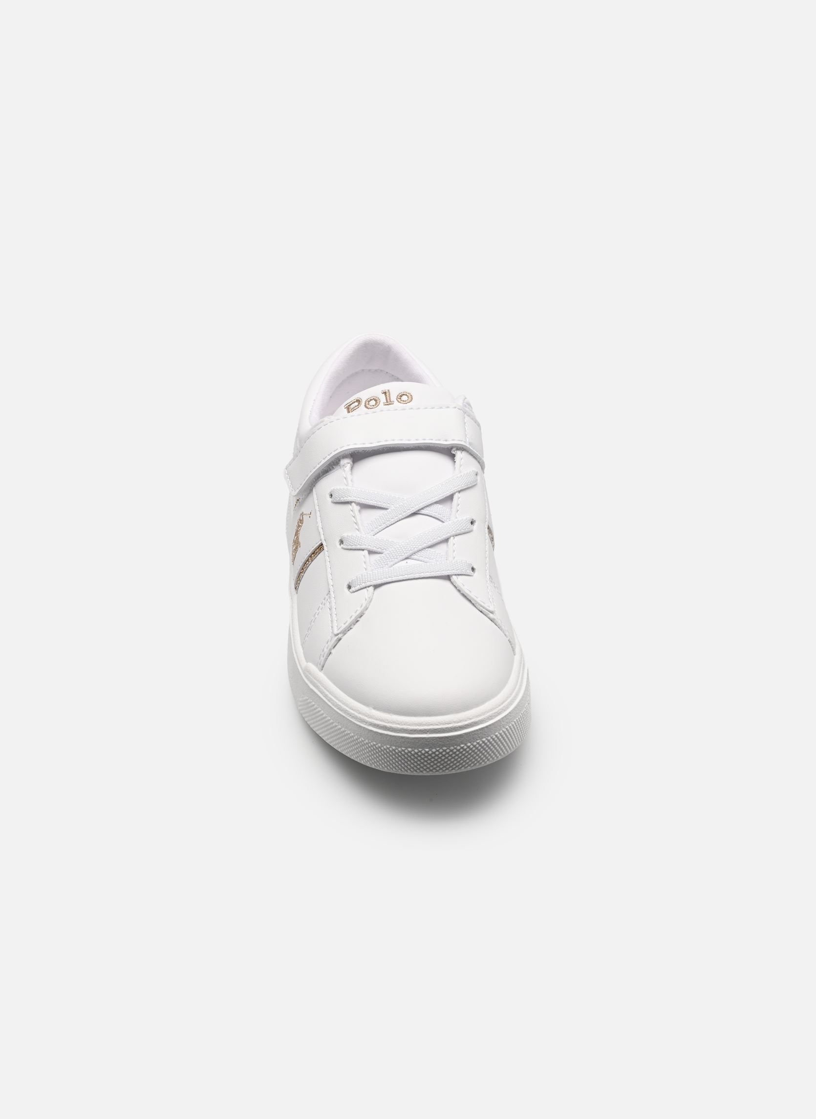 Niedrige Sneaker Frazier II PS mädchen weiß Polo Ralph Lauren Niedrige Sneaker Frazier II PS mädchen weiß White Smooth/Gold Glitter W/ G