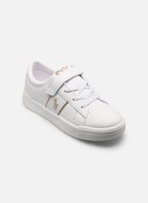 Niedrige Sneaker Frazier II PS mädchen weiß Polo Ralph Lauren Niedrige Sneaker Frazier II PS mädchen weiß White Smooth/Gold Glitter W/ G