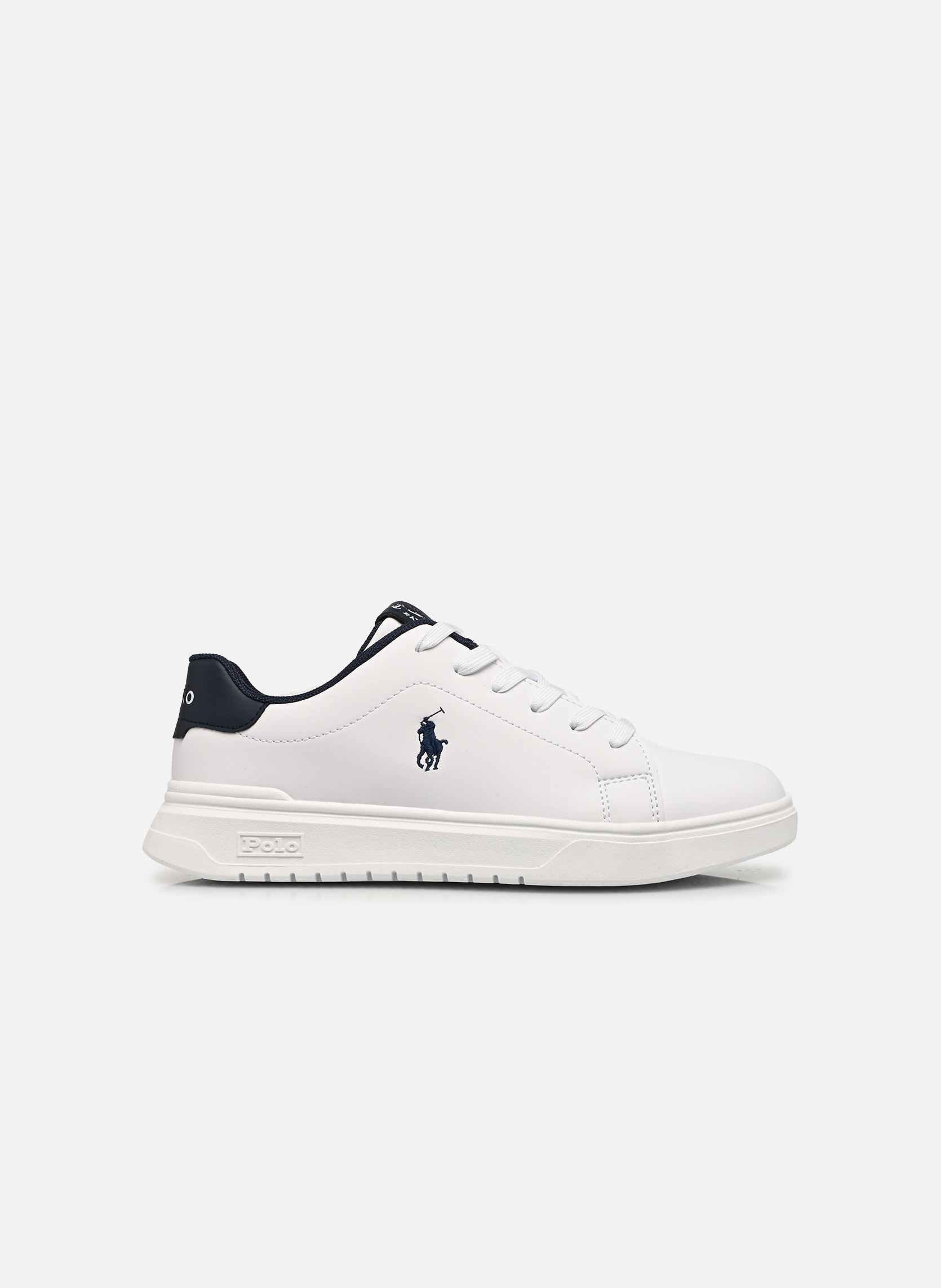 Niedrige Sneaker Heritage Court Super jungen weiß Polo Ralph Lauren Niedrige Sneaker Heritage Court Super jungen weiß WHITE SMOOTH/NAVY W/ NAVY PP