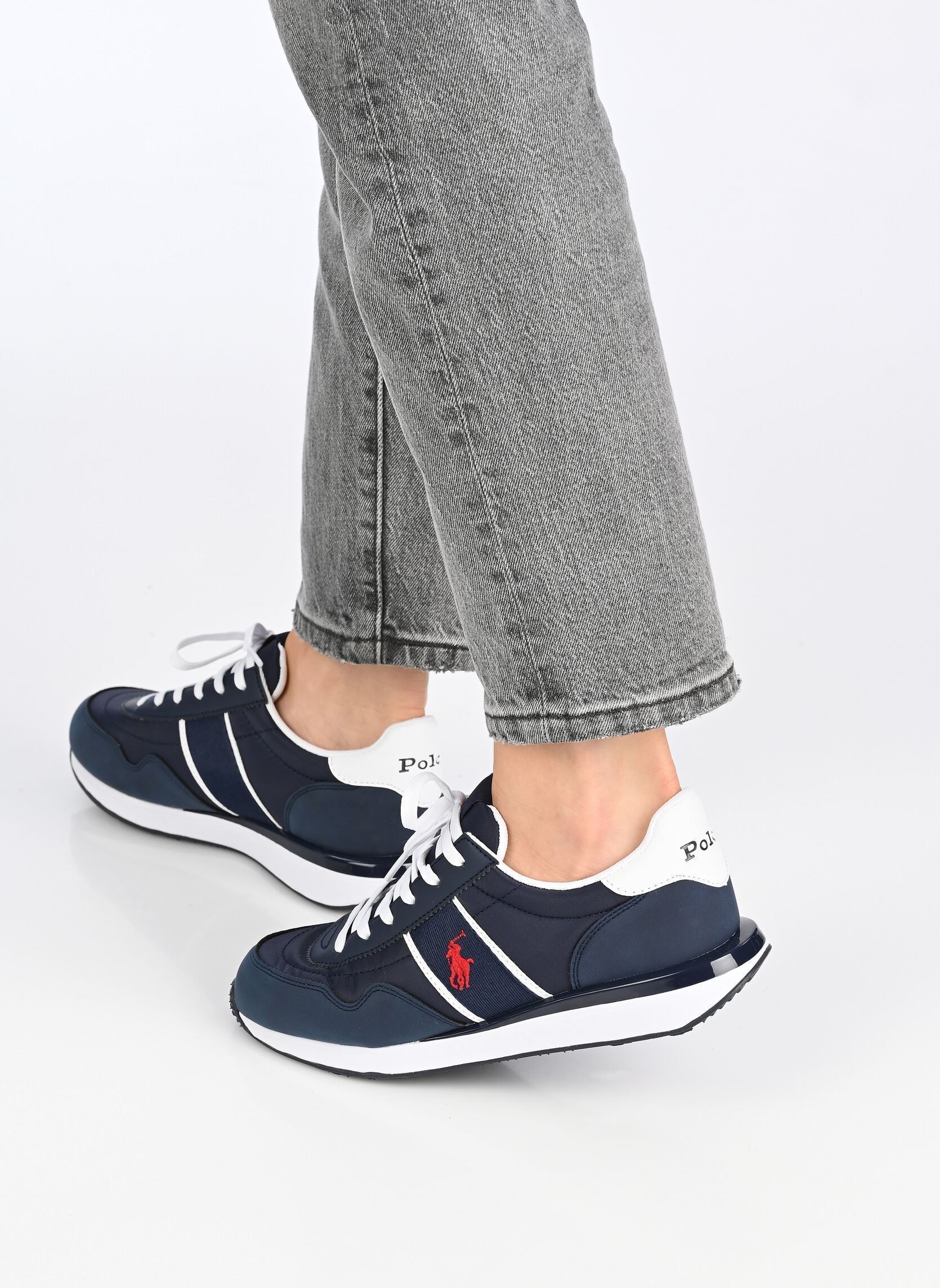 Baskets Train 89 Sport II garçon bleu Polo Ralph Lauren Baskets Train 89 Sport II garçon bleu NAVY NYLON/NAVYSMOOTH/WHITE W/