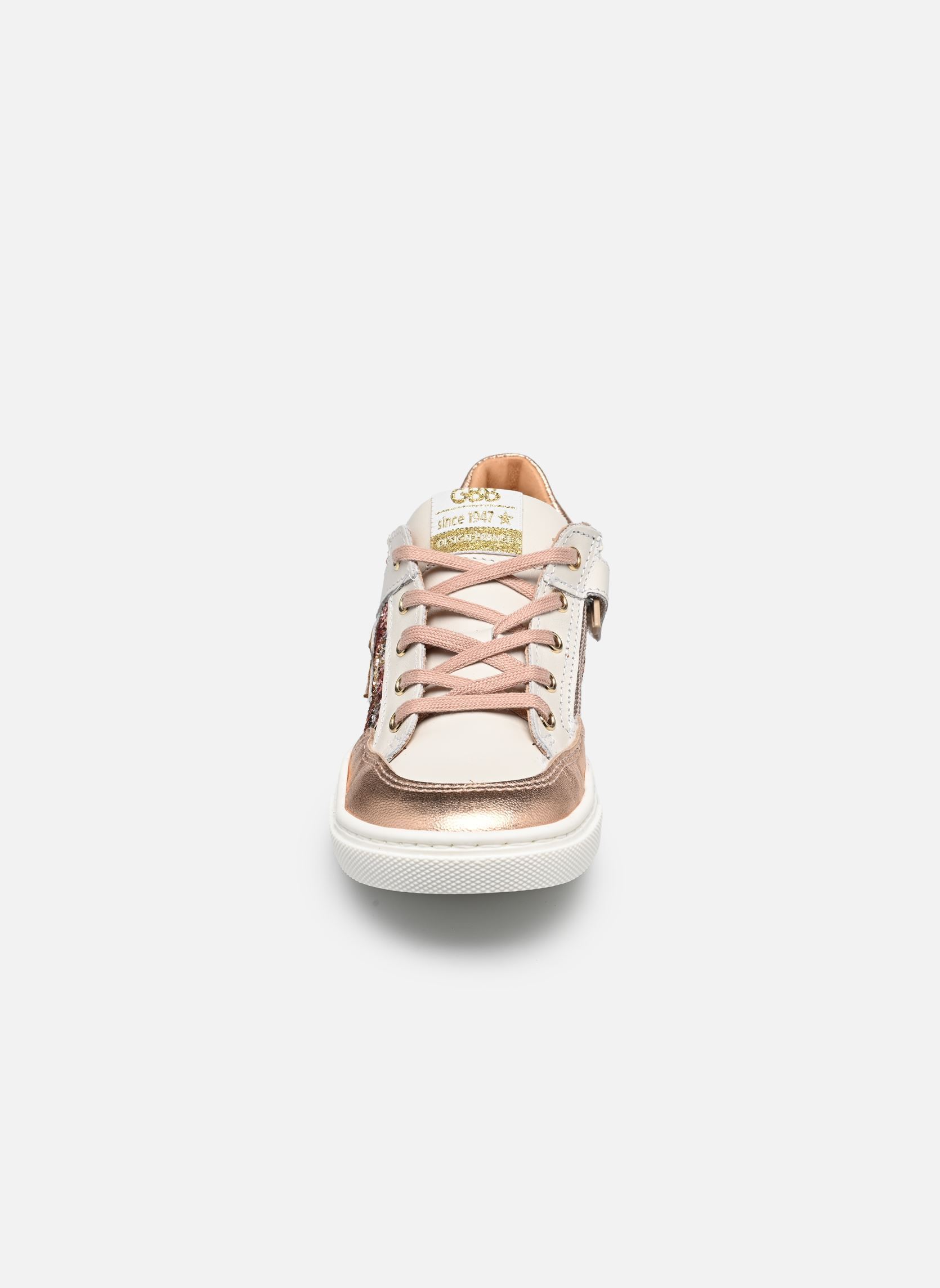 Baskets basses Florine fille argent GBB Baskets basses Florine fille argent VTS BLANC-PAILLETTE MULTI