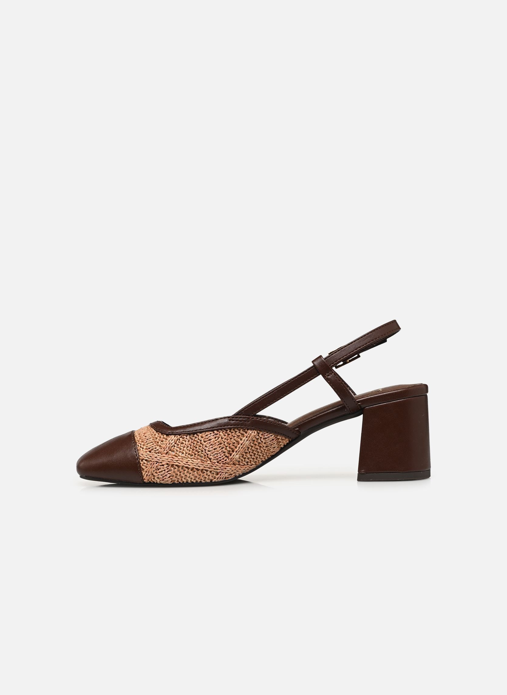 Slingback pumps ALBANE dames bruin Eram Slingback pumps ALBANE dames bruin MARRON FONCE
