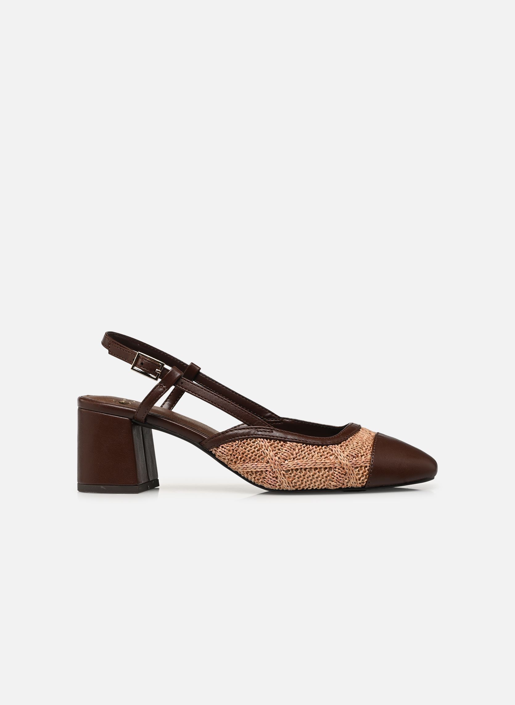Slingback pumps ALBANE dames bruin Eram Slingback pumps ALBANE dames bruin MARRON FONCE