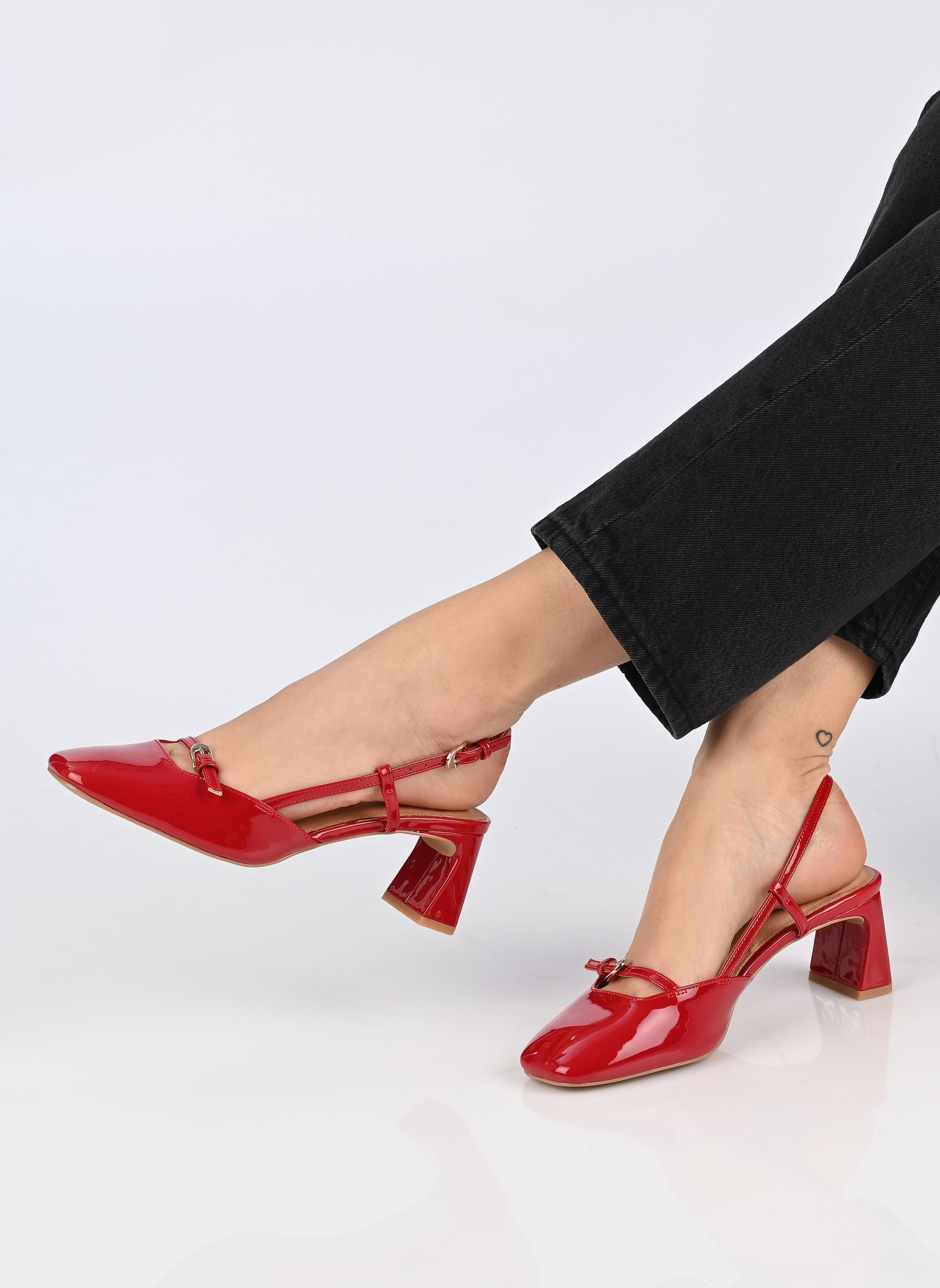 Slingback pumps ANELIE dames rood Eram Slingback pumps ANELIE dames rood Rouge