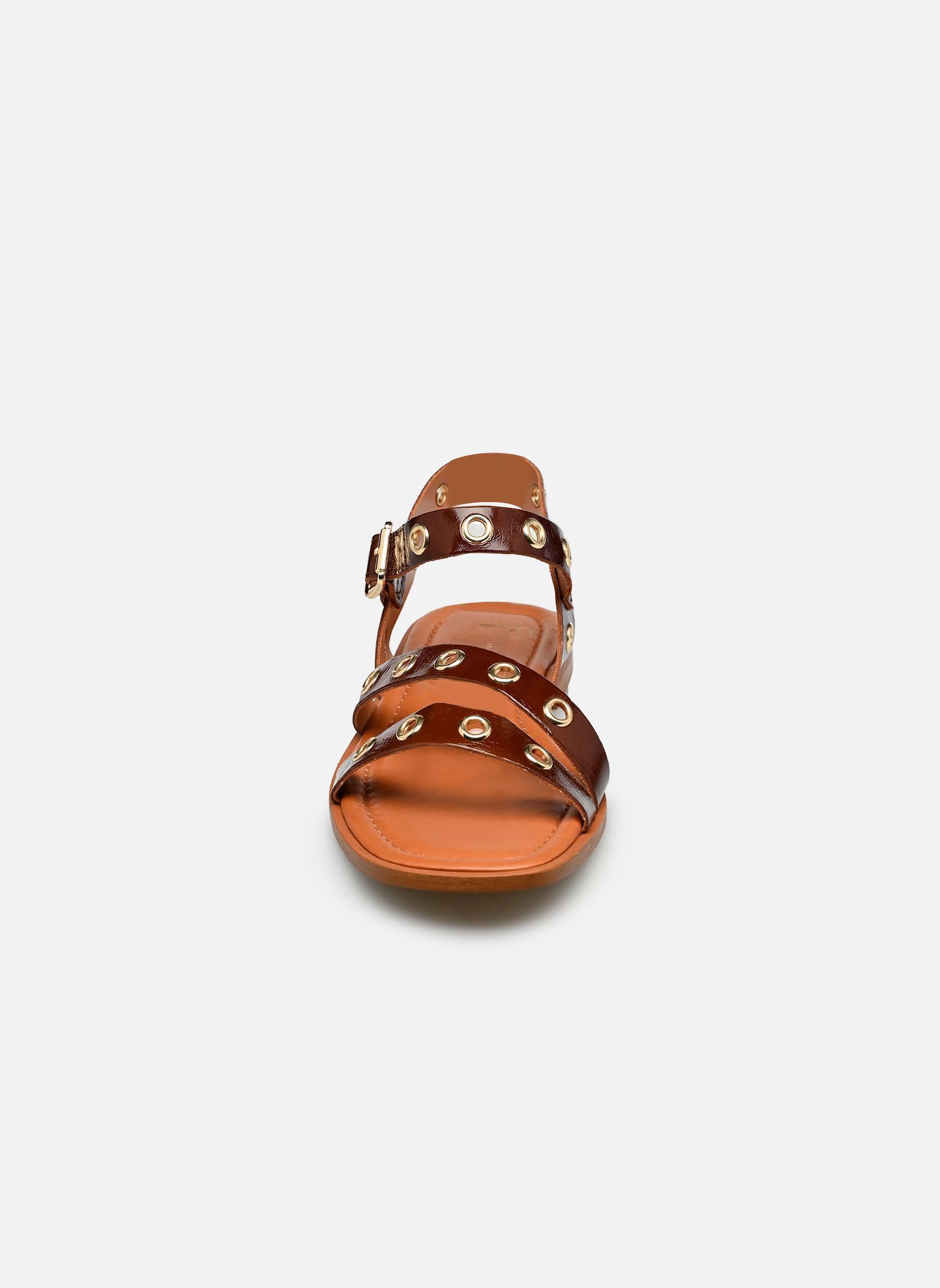 Flache Sandalen SAFAE damen braun Eram Flache Sandalen SAFAE damen braun marron