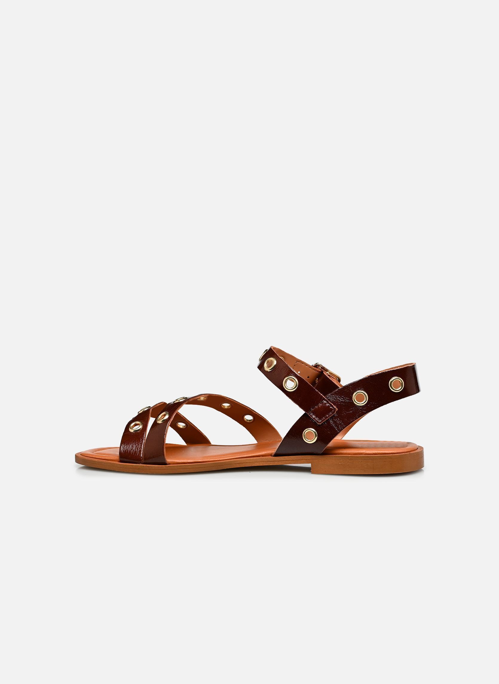 Flache Sandalen SAFAE damen braun Eram Flache Sandalen SAFAE damen braun marron
