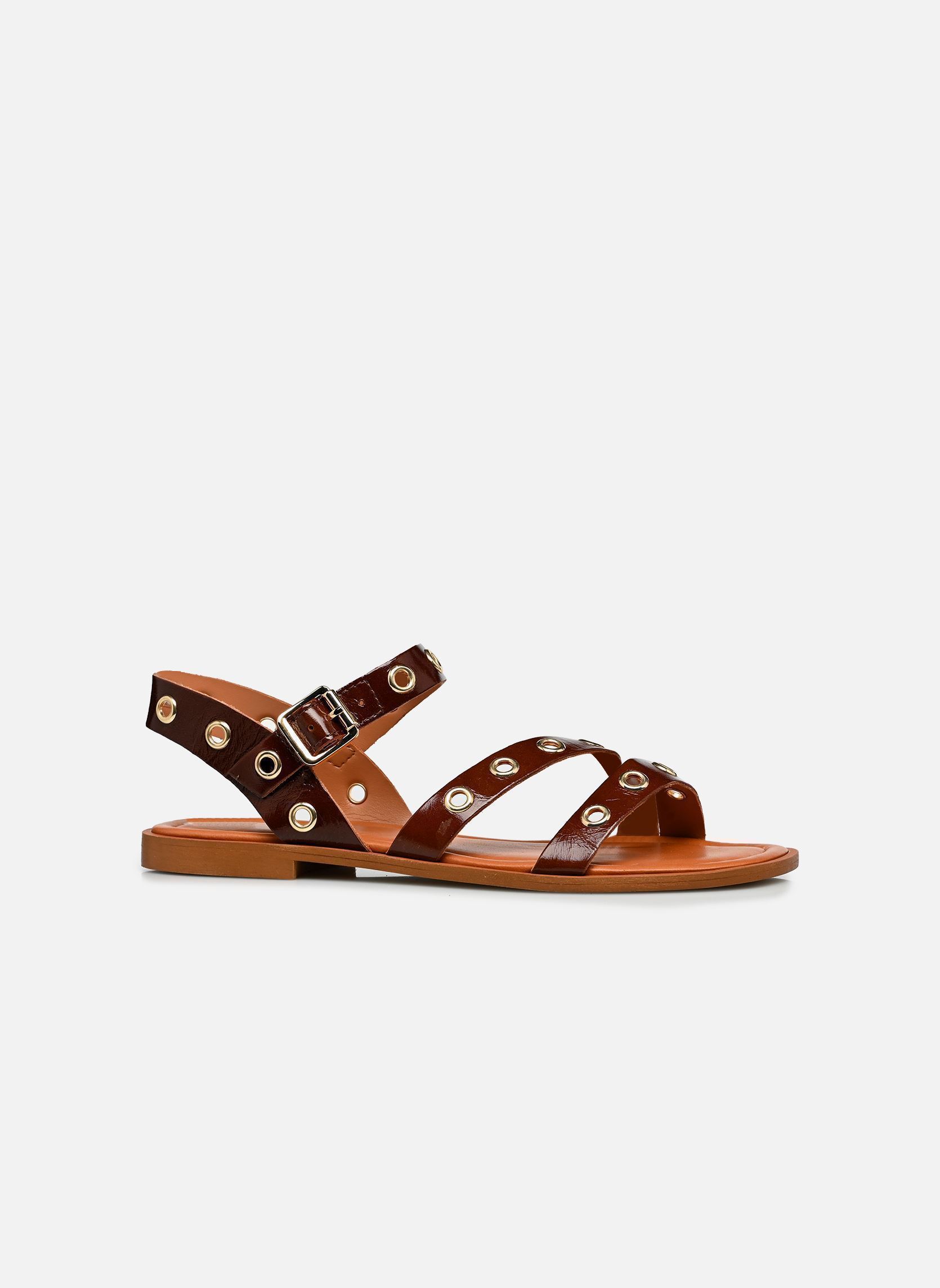 Flache Sandalen SAFAE damen braun Eram Flache Sandalen SAFAE damen braun marron