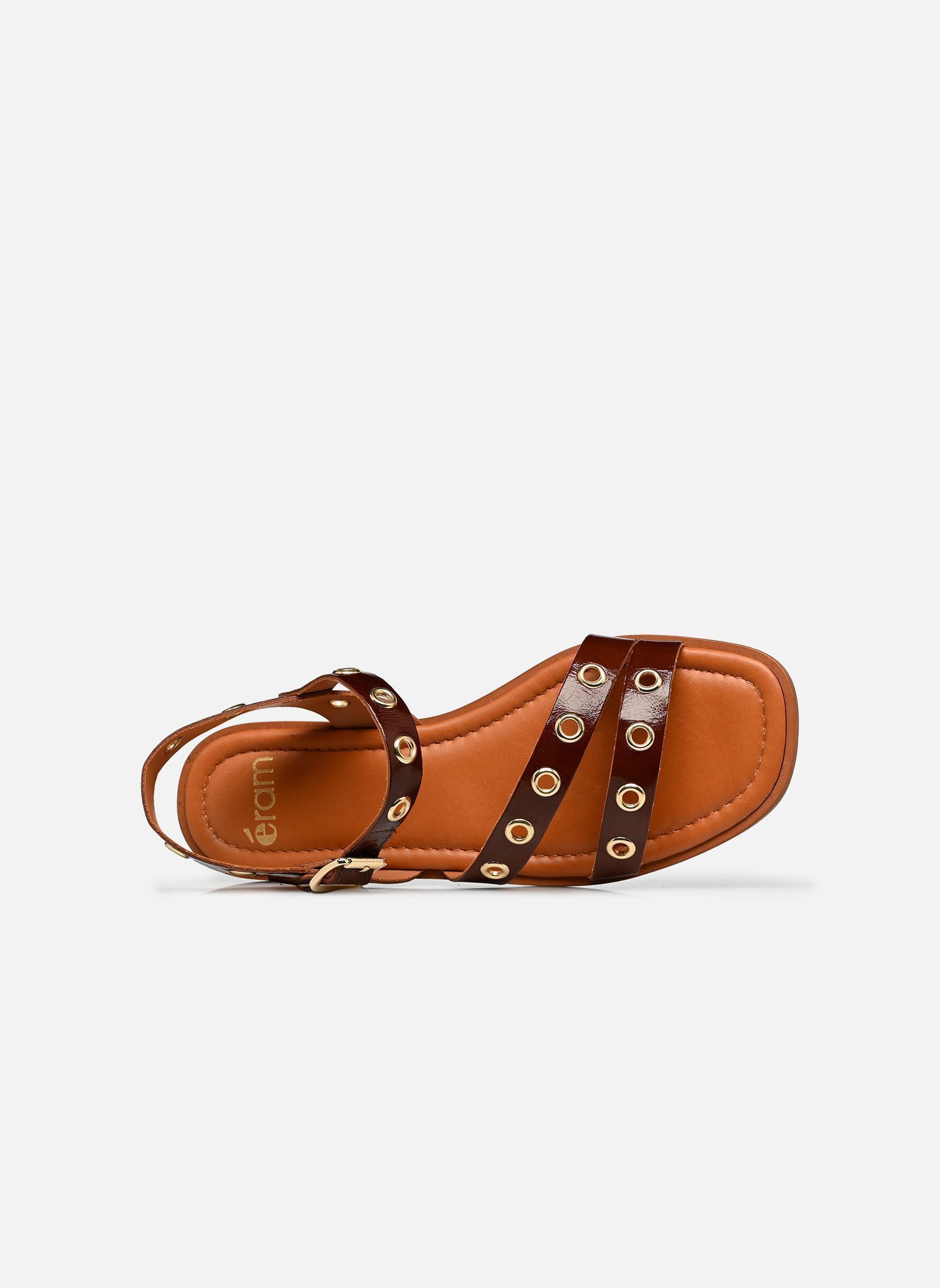 Flache Sandalen SAFAE damen braun Eram Flache Sandalen SAFAE damen braun marron