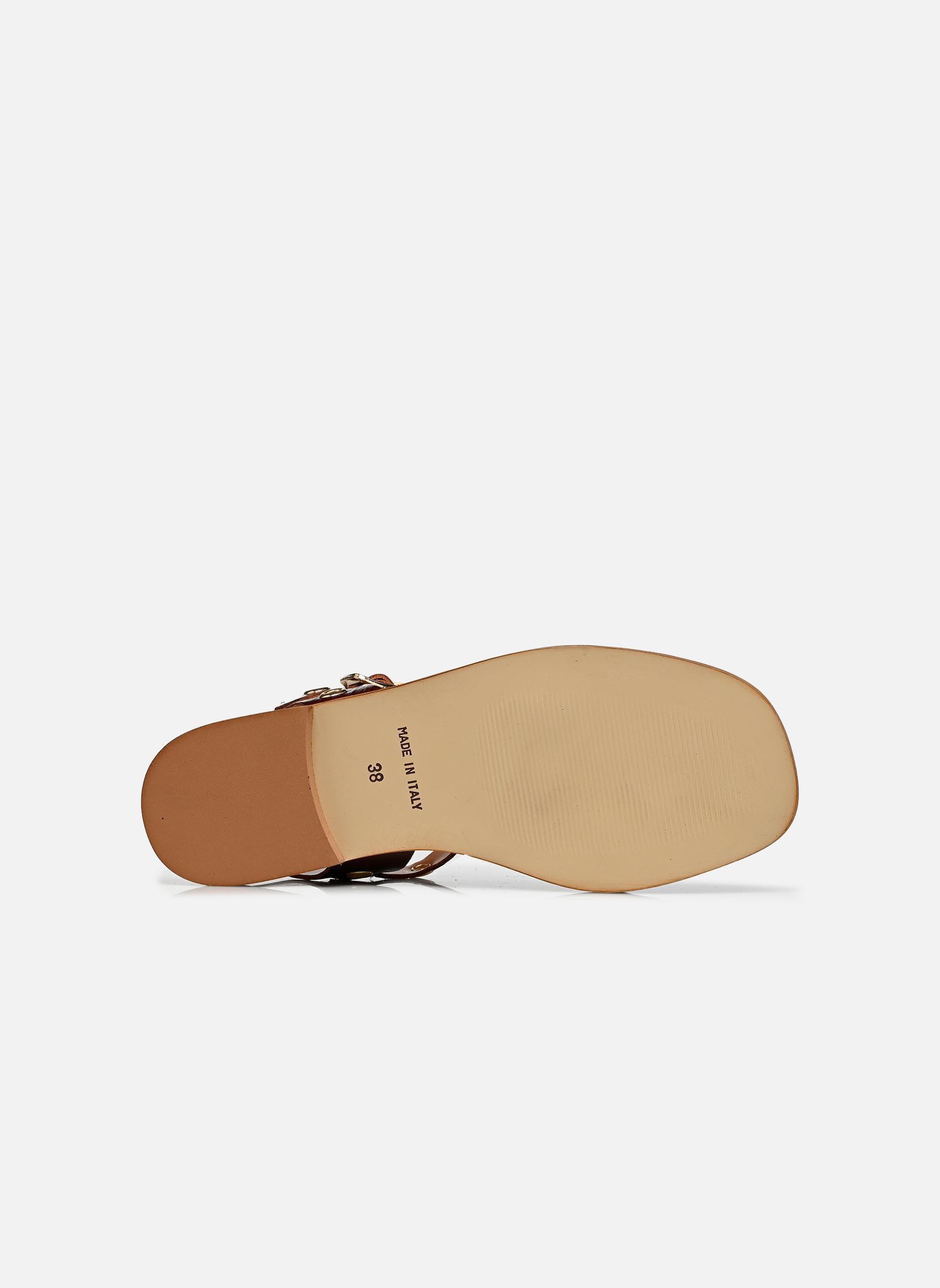 Flache Sandalen SAFAE damen braun Eram Flache Sandalen SAFAE damen braun marron