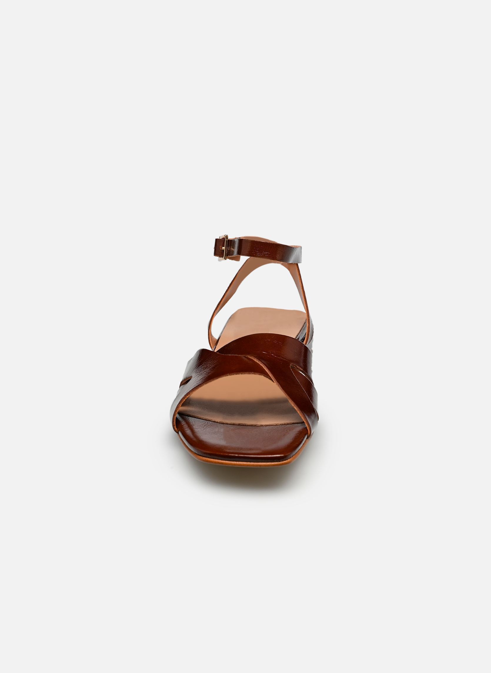 Flache Sandalen SUZON damen braun Eram Flache Sandalen SUZON damen braun Marron Fonce