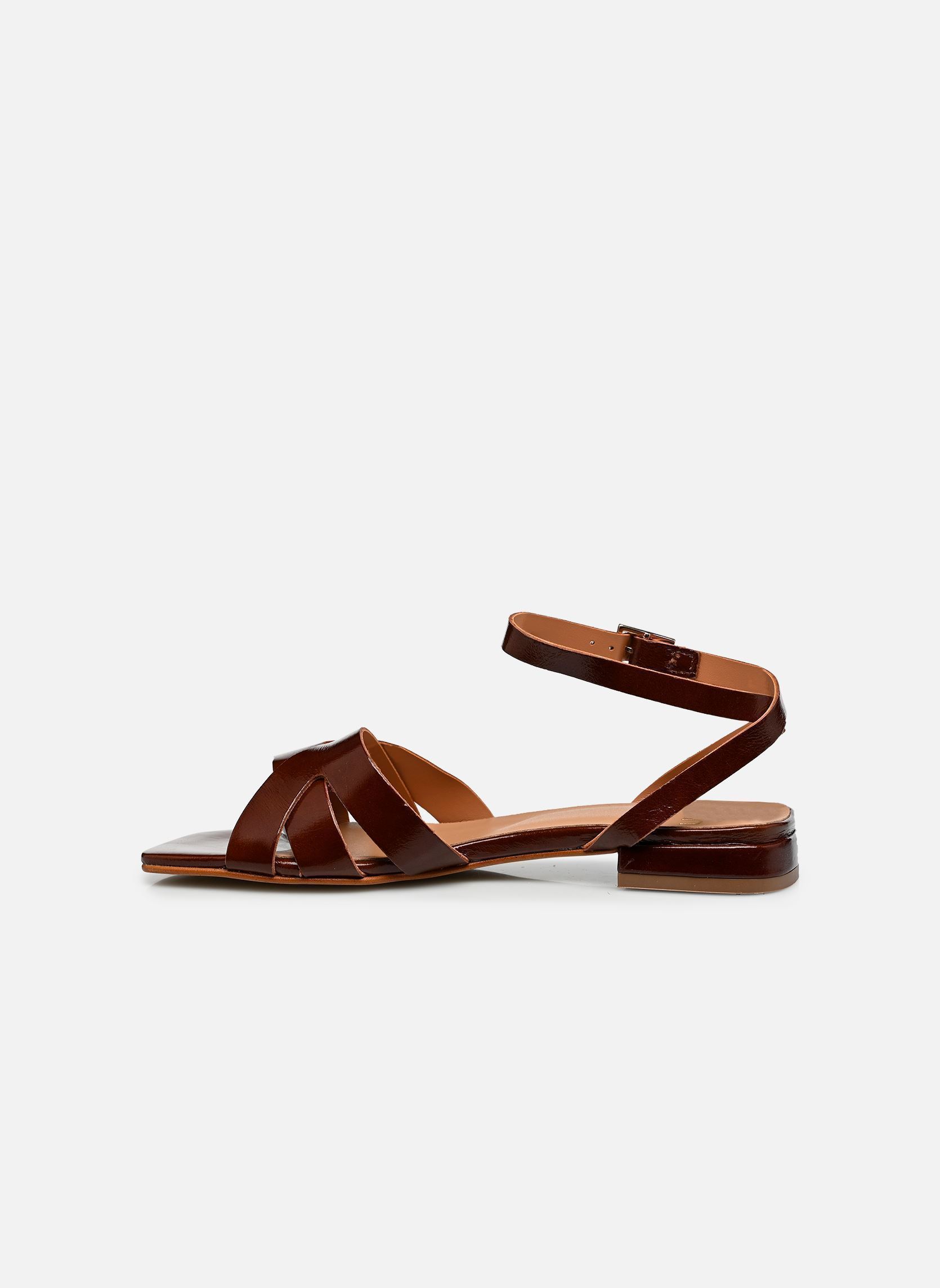 Flache Sandalen SUZON damen braun Eram Flache Sandalen SUZON damen braun Marron Fonce