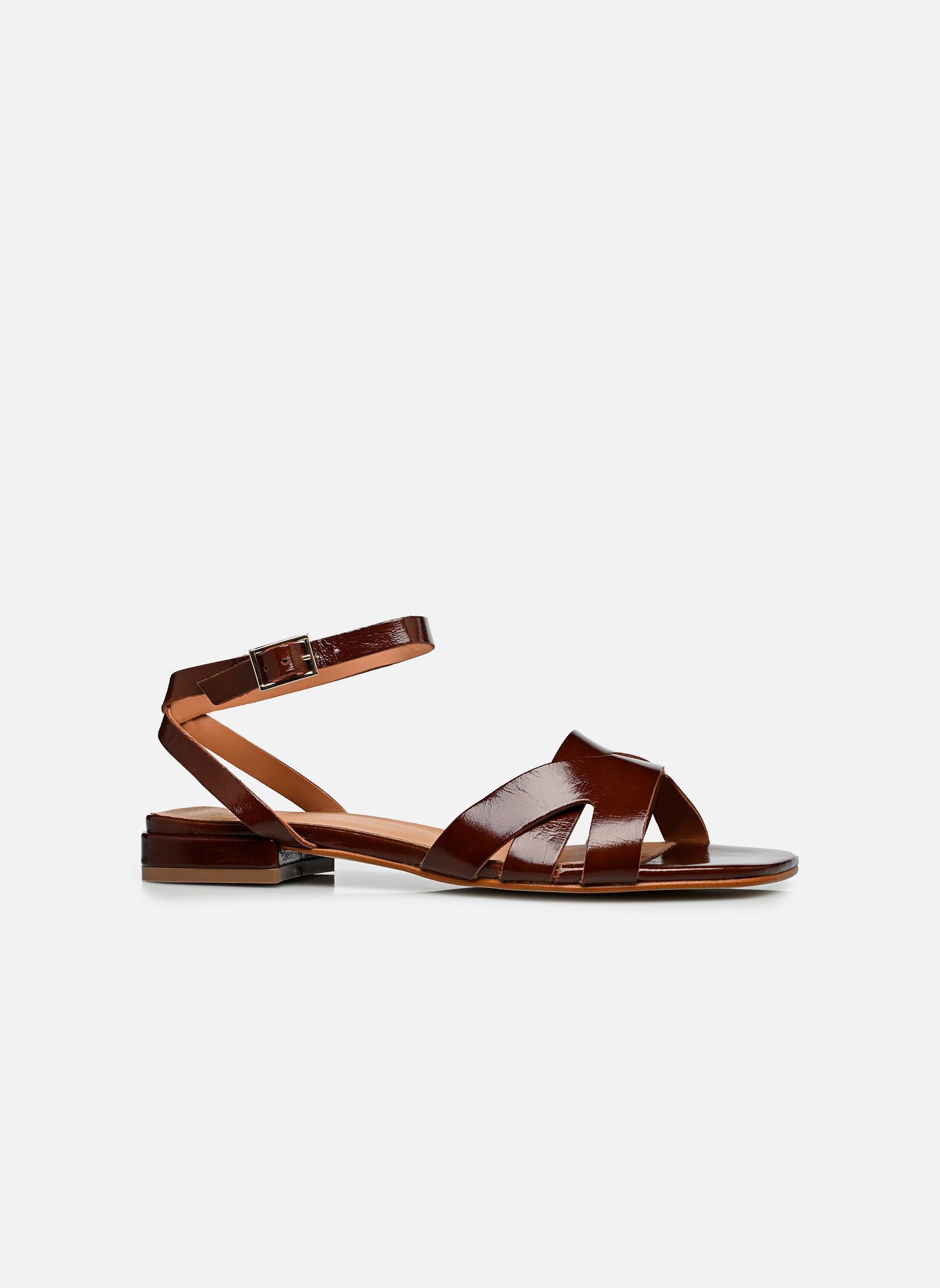 Flache Sandalen SUZON damen braun Eram Flache Sandalen SUZON damen braun Marron Fonce