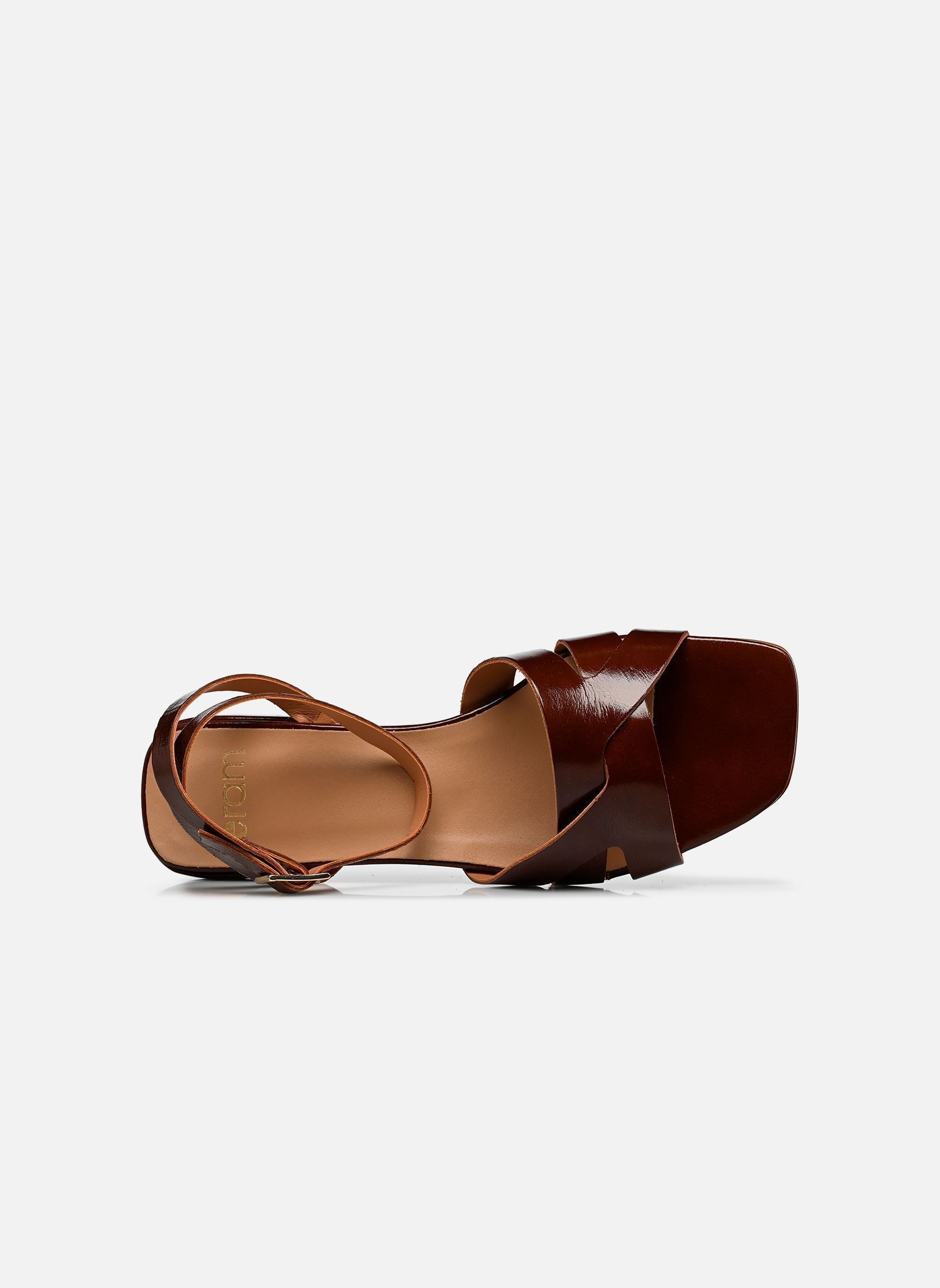 Flache Sandalen SUZON damen braun Eram Flache Sandalen SUZON damen braun Marron Fonce