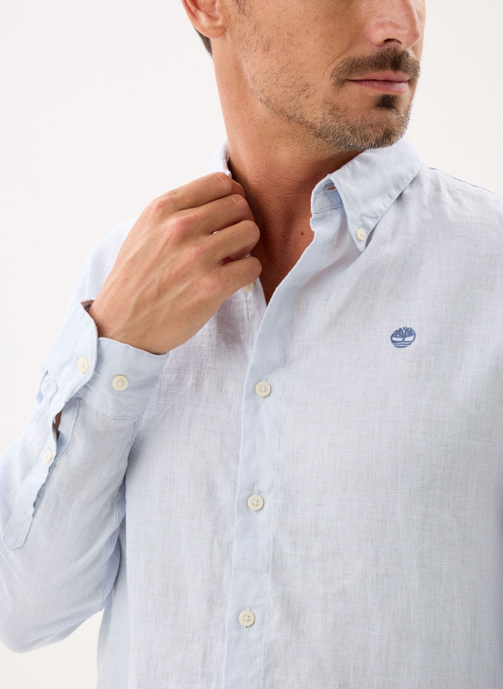 Hemden Mill Brook Linen Shirt heren grijs Timberland Hemden Mill Brook Linen Shirt heren grijs Gray Dawn