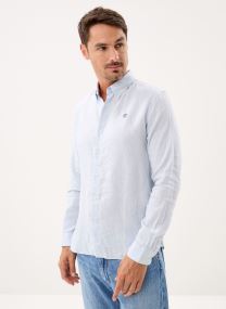 Hemden Mill Brook Linen Shirt heren grijs