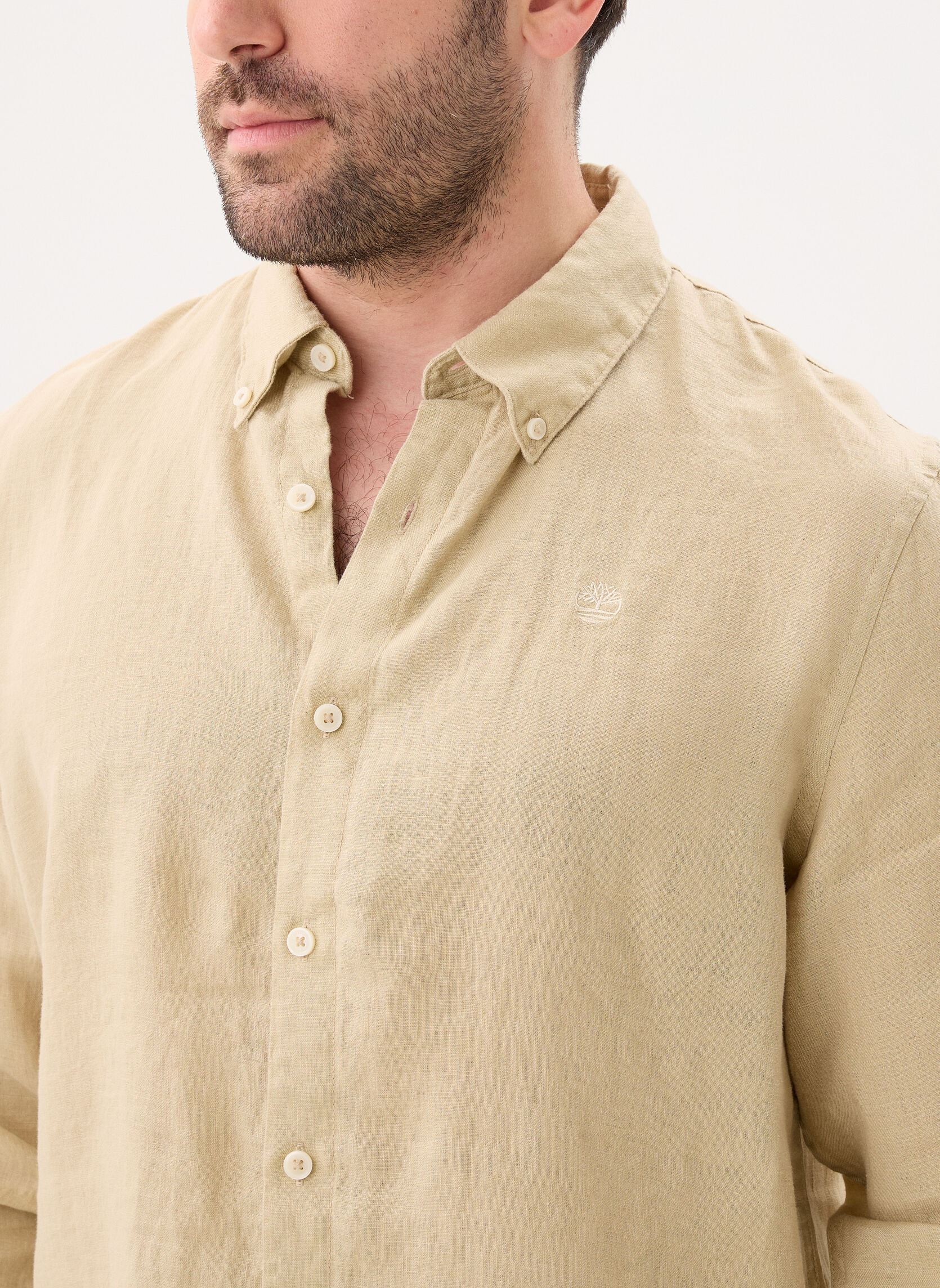 Hemden Mill Brook Linen Shirt herren beige Timberland Hemden Mill Brook Linen Shirt herren beige Safari